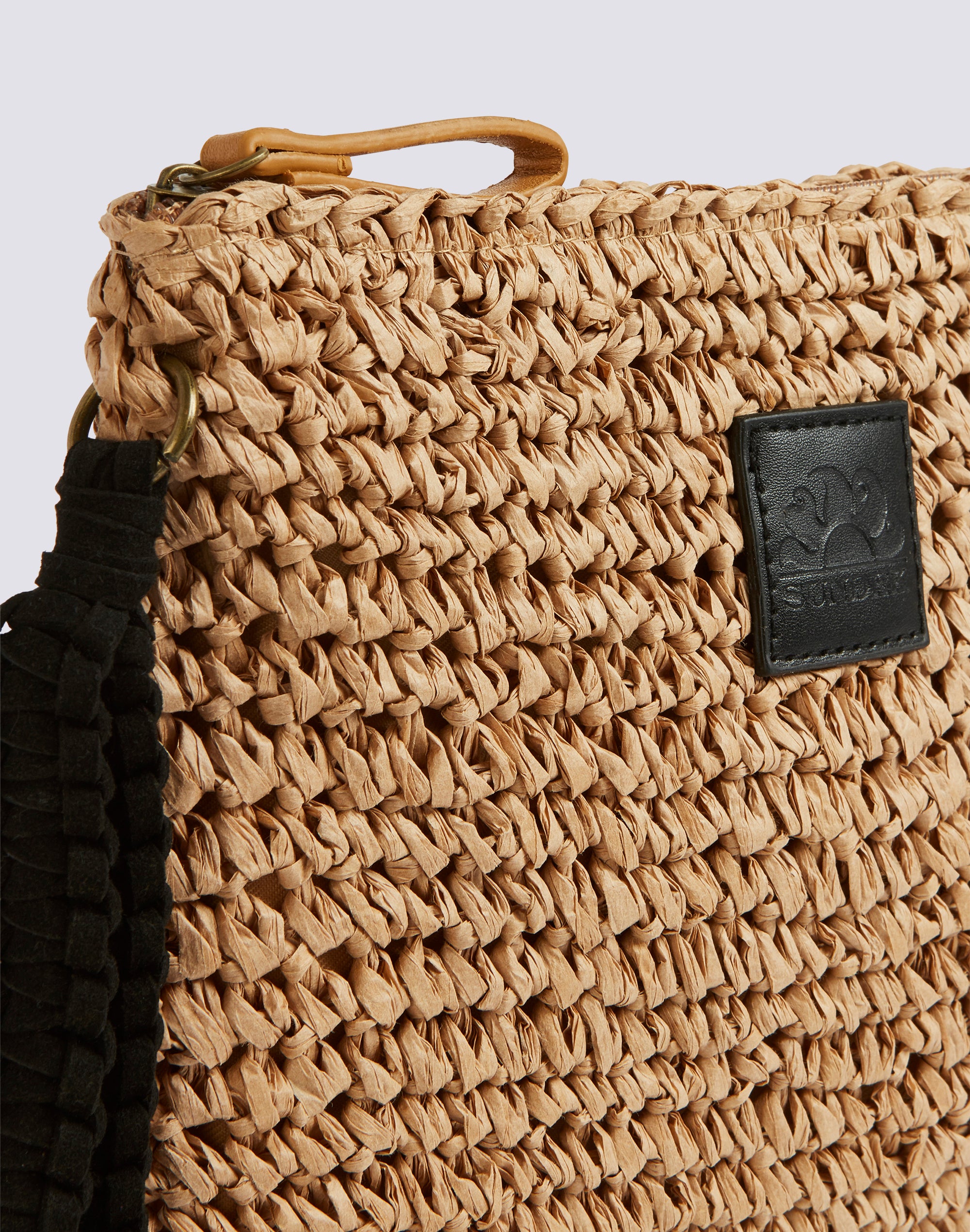sundek-mini-borsa-paper-straw-pochette-con-zip-e-passamano image 3