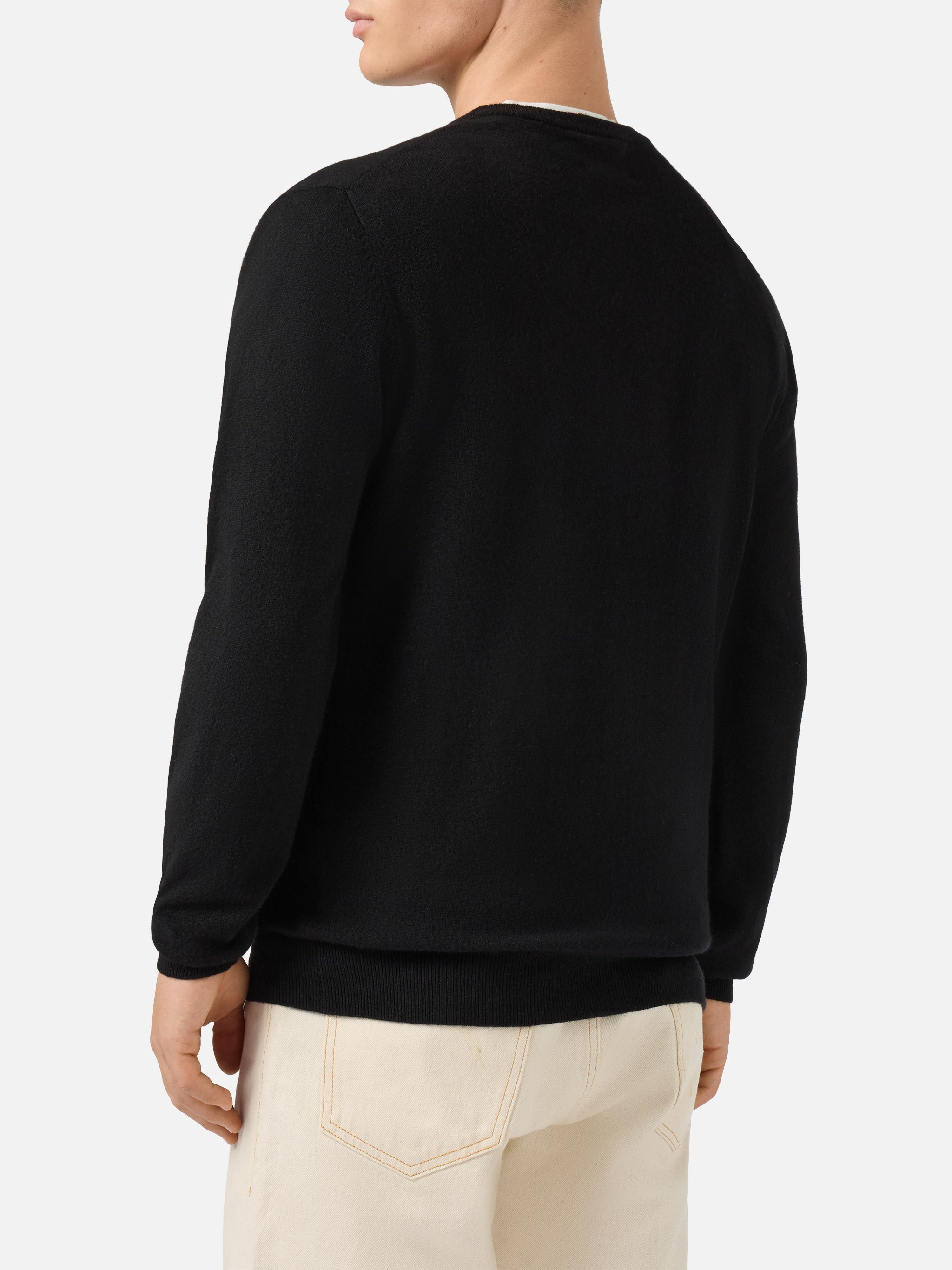 mc2-saint-barth-regent-maglione-uomo-100-cashmere-nero image 3