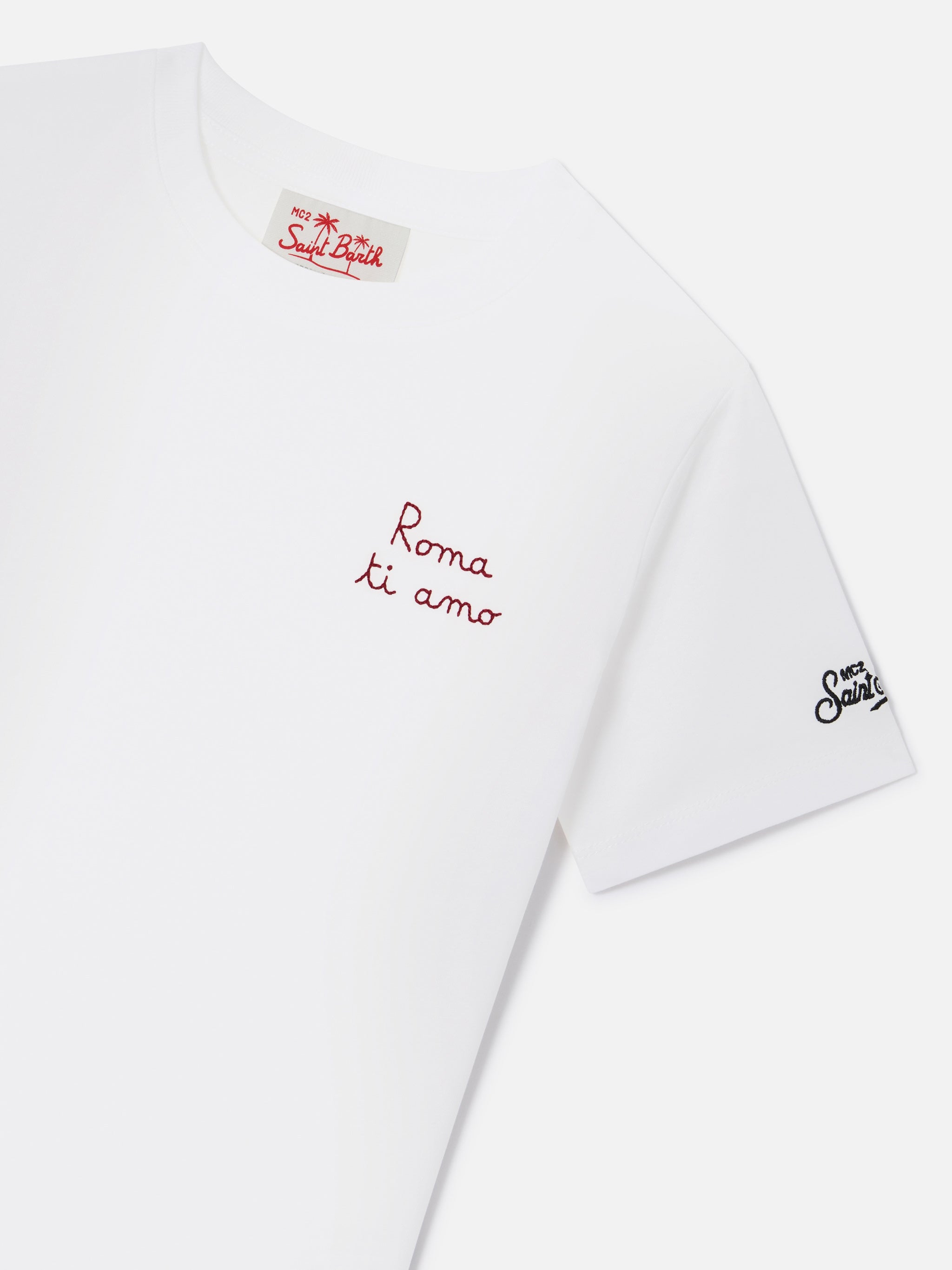 mc2-saint-barth-portofino-jr-t-shirt-bambino-bianca-as-roma-special-edition image 2