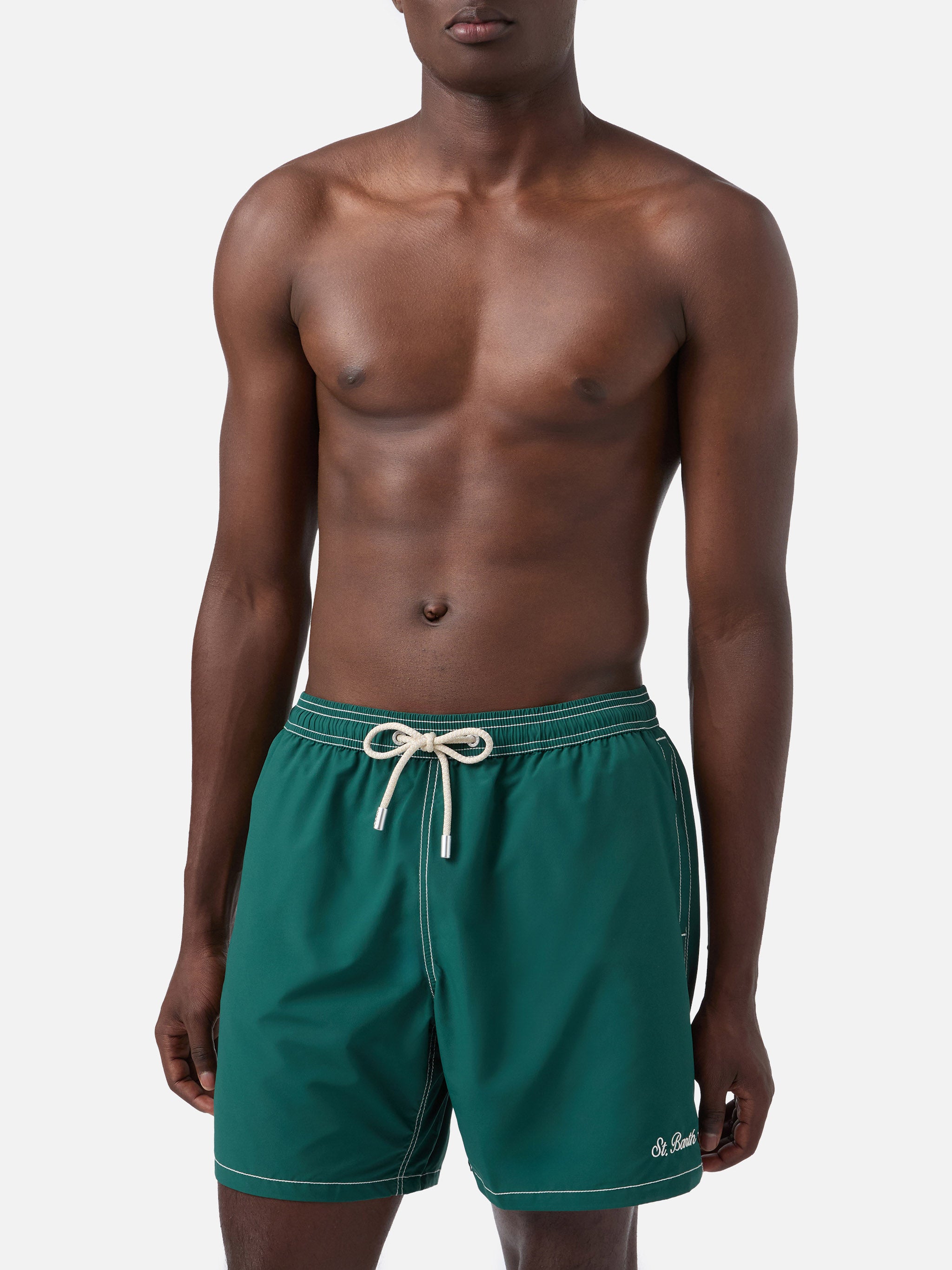 mc2-saint-barth-patmos-costume-mare-uomo-verde-tinta-unita-classico-leggero image 3