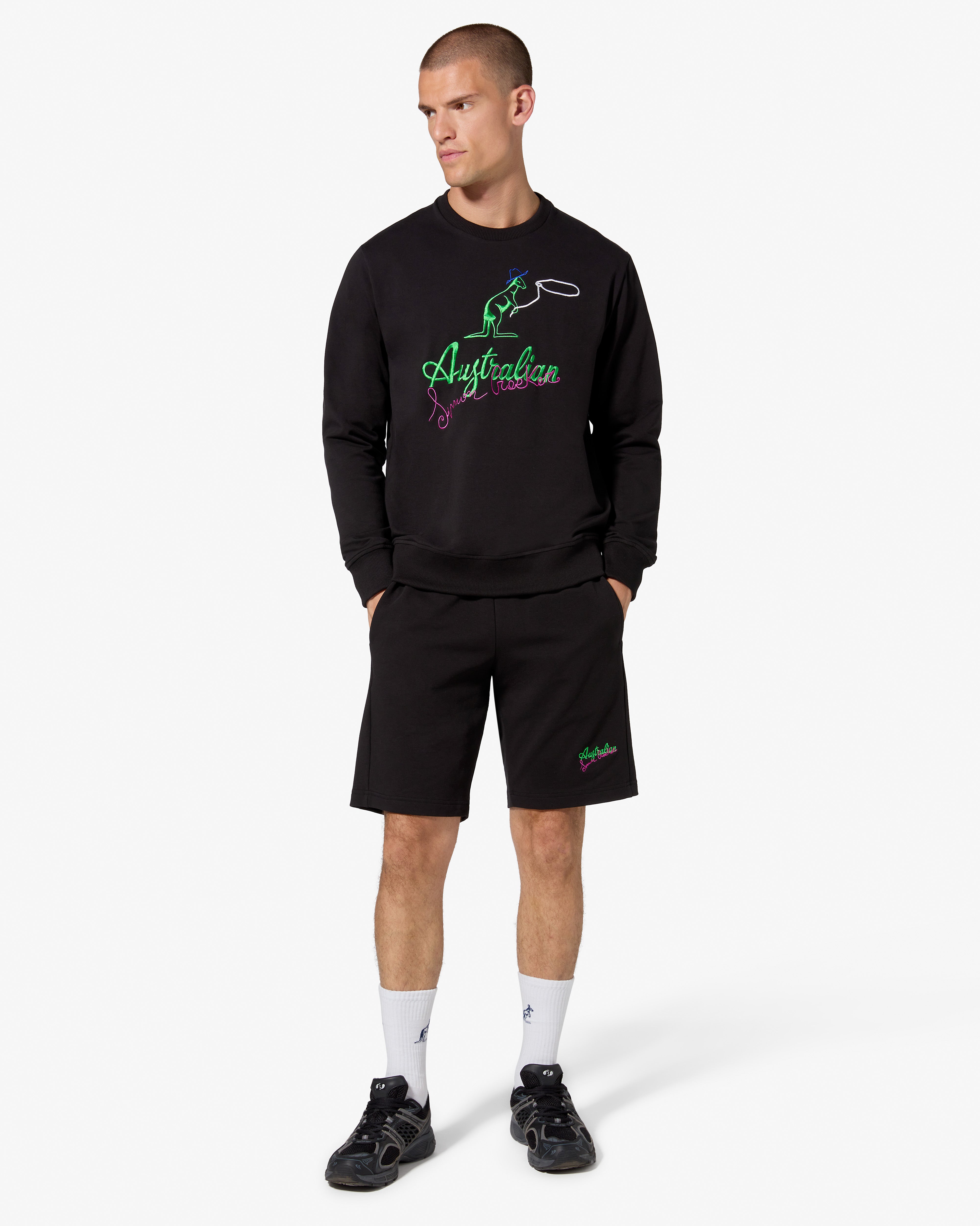 australian-cow-kangoo-crewneck-simon-cracker-x-australian-nero image 2