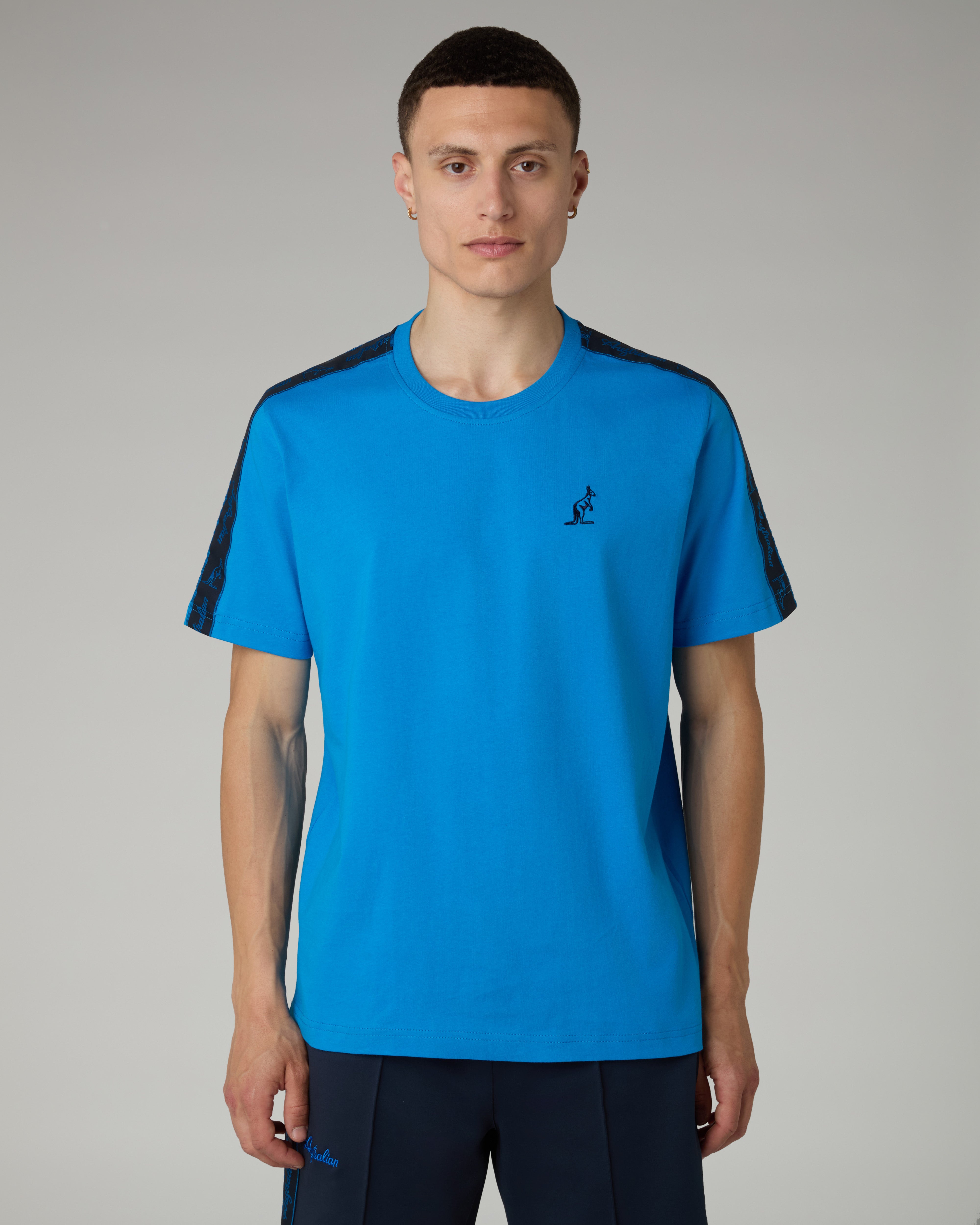 australian-blue-tape-t-shirt-blu-capri-cotone-regular-fit-made-in-italy image 1