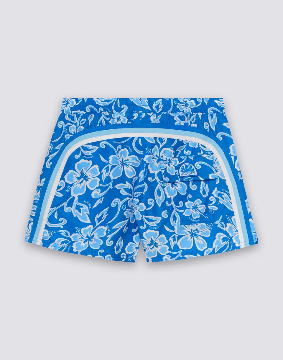sundek-coast-pantaloncino-mare-donna-repreve-stampa-hibiscus-sk23-w539bdrt323 image 1