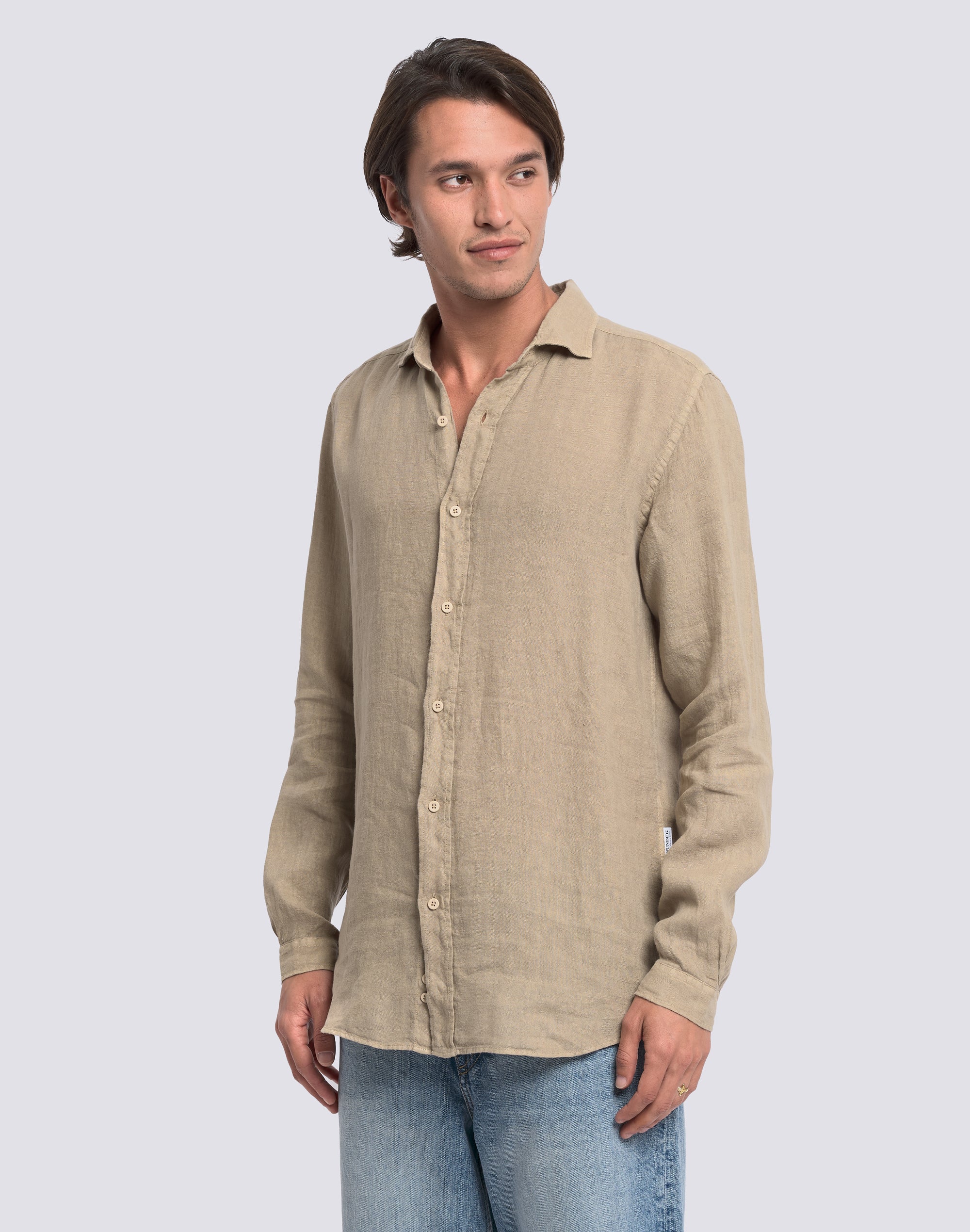 sundek-goldenwave-camicia-uomo-in-lino-tinto-capo-regular image 4