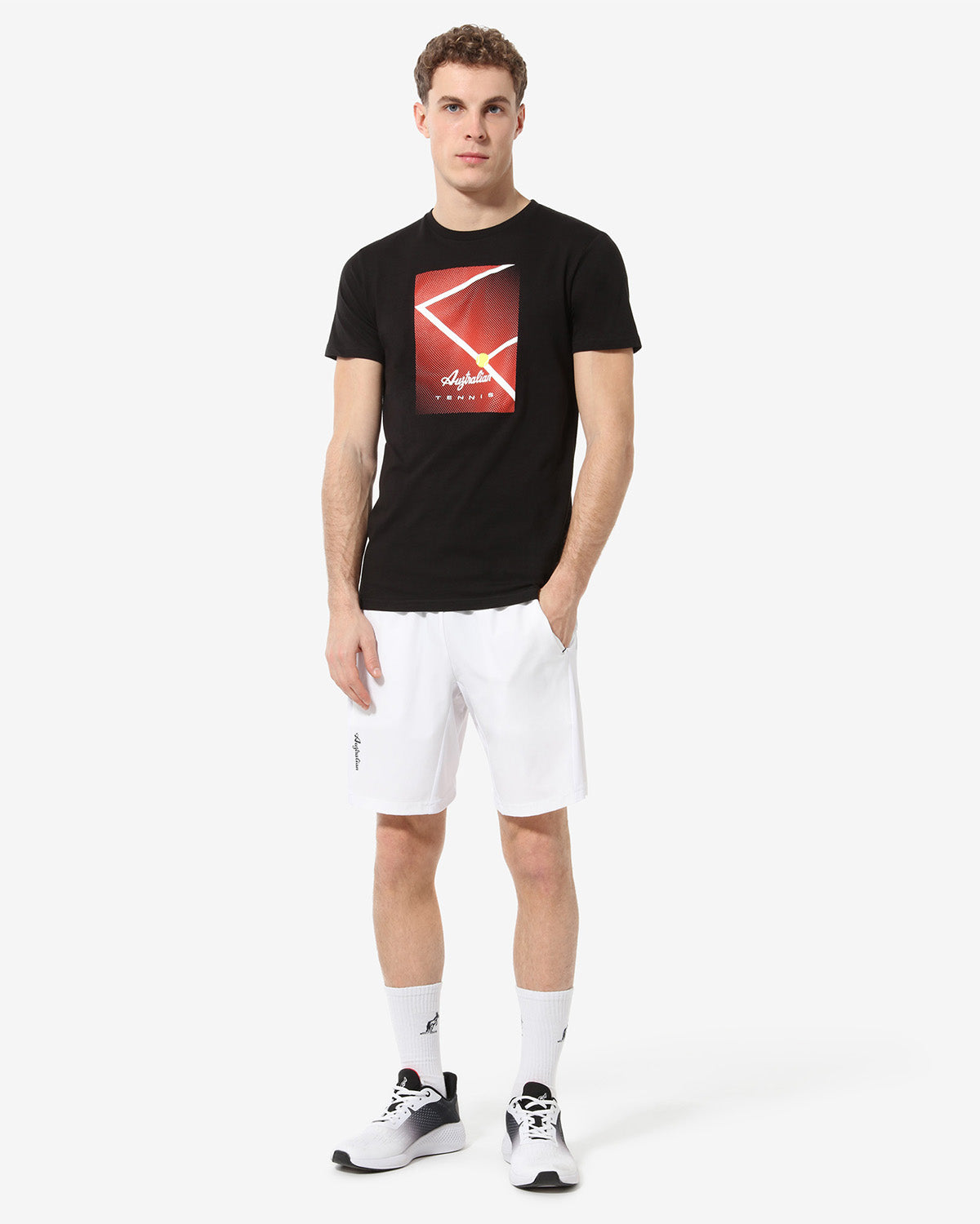 australian-court-t-shirt-tennis-in-cotone-nero-teuts0064 image 2