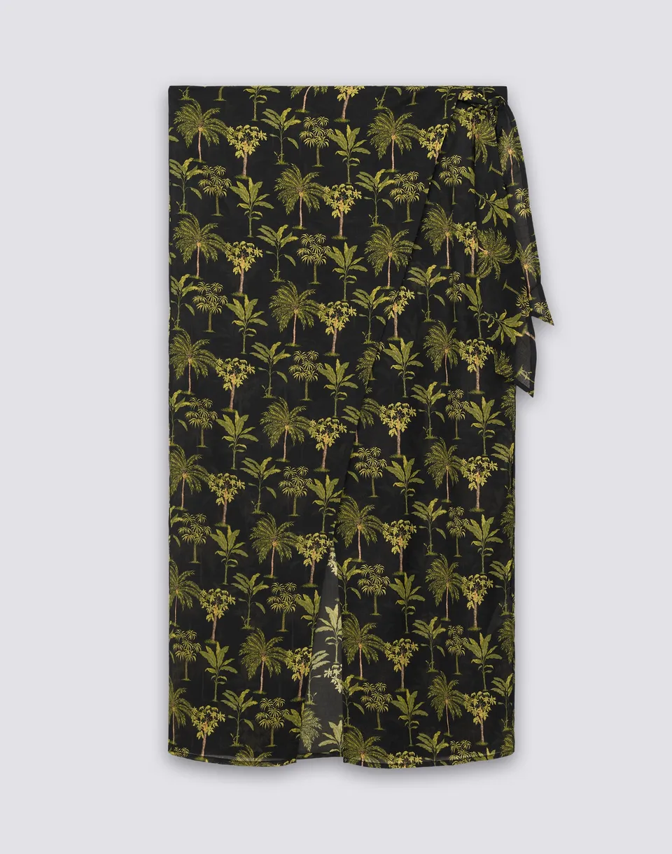 sundek-pareo-lungo-donna-stampa-botanic-in-voile-di-cotone-w407skvl3ob image 1