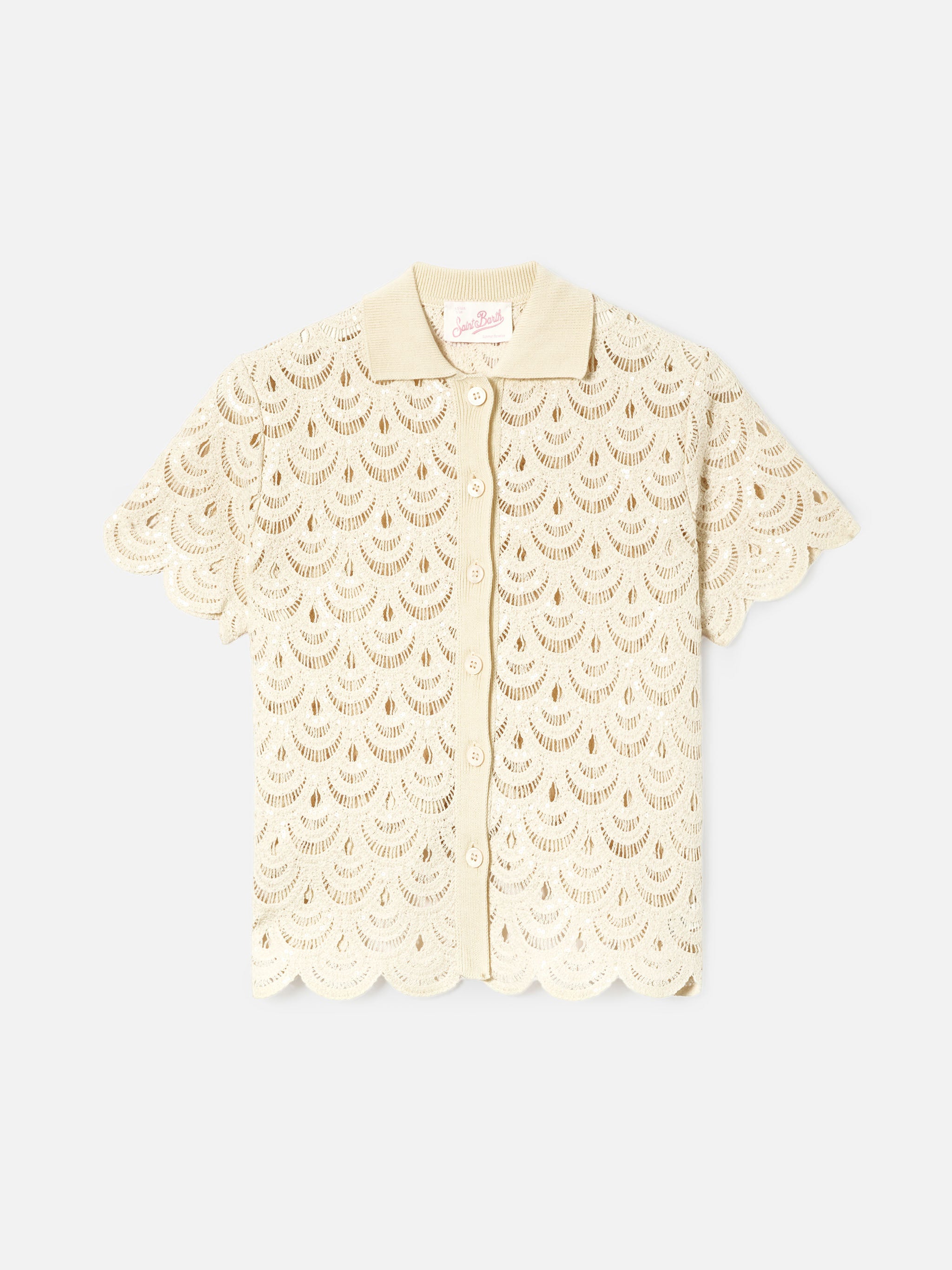 mc2-saint-barth-monet-polo-donna-maglia-crochet-paillettes-ecr image 5