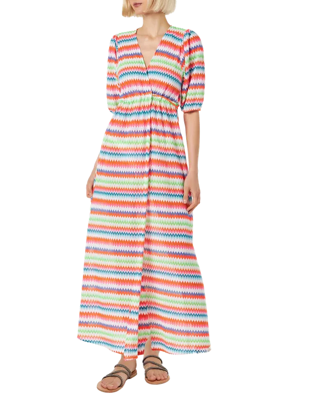 mc2-saint-barth-abito-lungo-da-spiaggia-in-maglia-chevron-multicolor image 1
