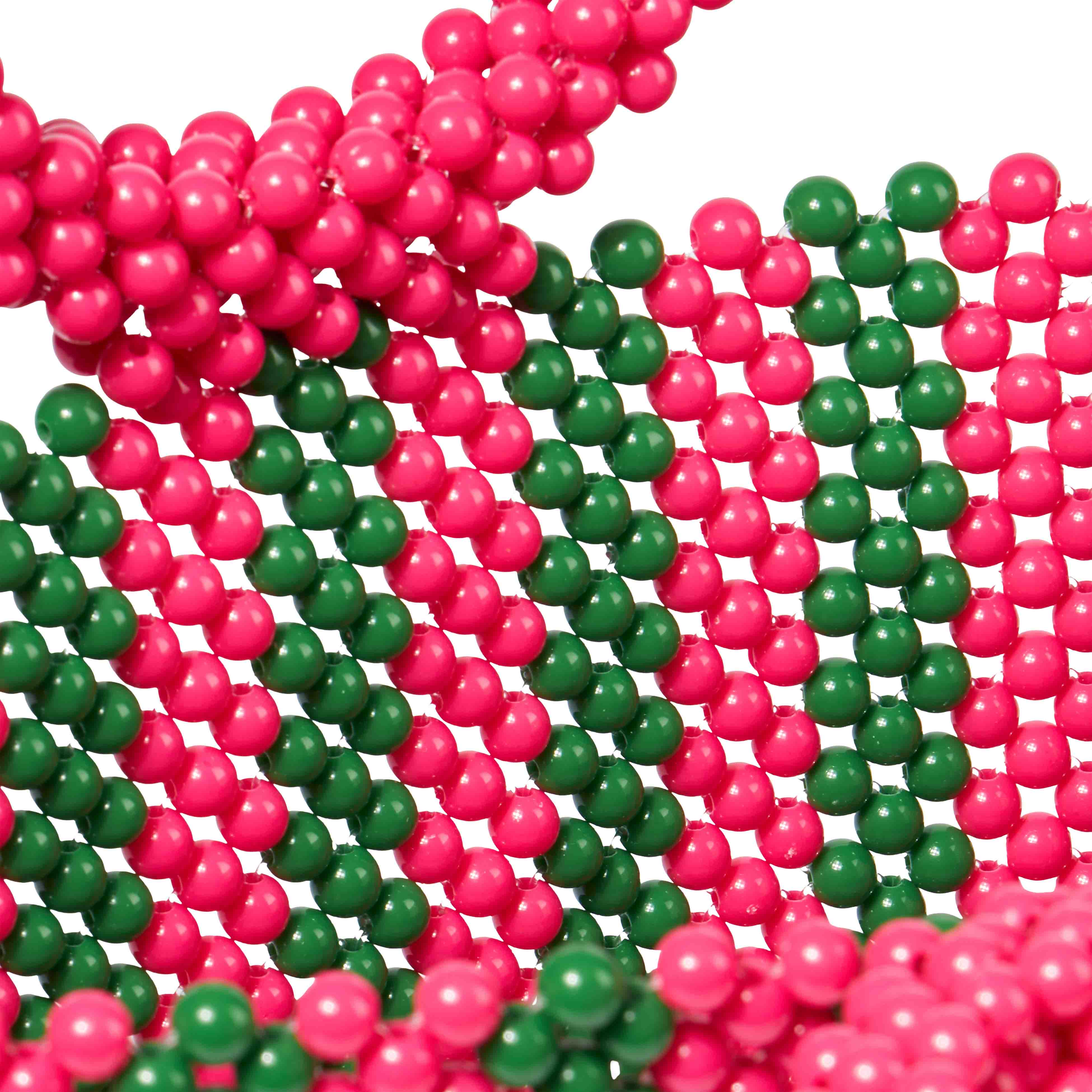 mc2-saint-barth-beaded-big-bag-borsa-con-perline-donna-a-righe-rosa-e-verdi image 5