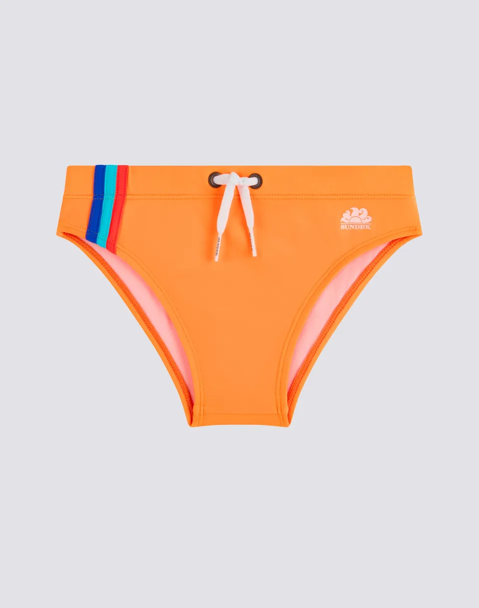 sundek-slip-mare-bambino-in-nylon-econyl-con-tricolore image 1