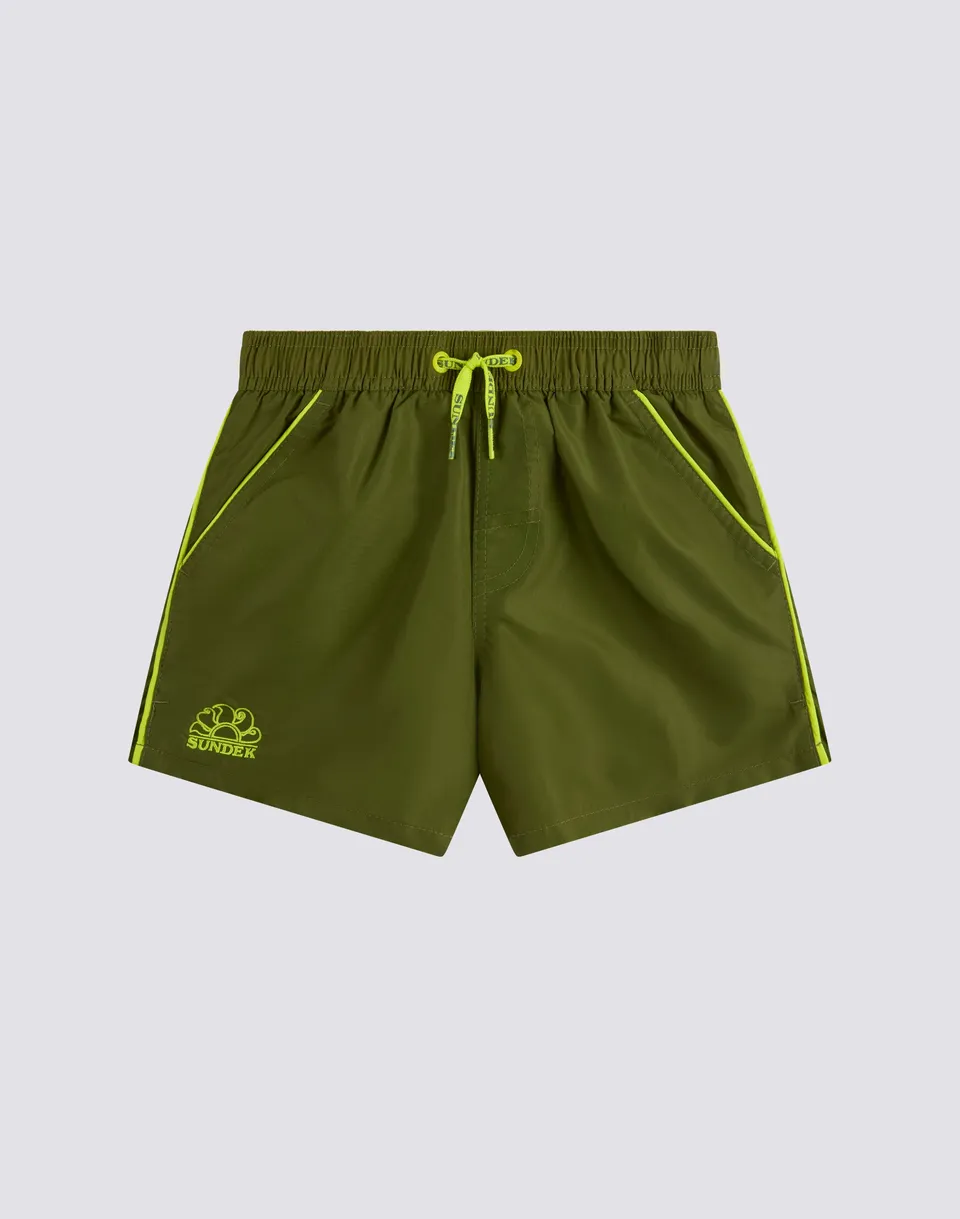 sundek-costume-bambino-corto-iconic-taffet-con-piping-vita-elasticata image 1