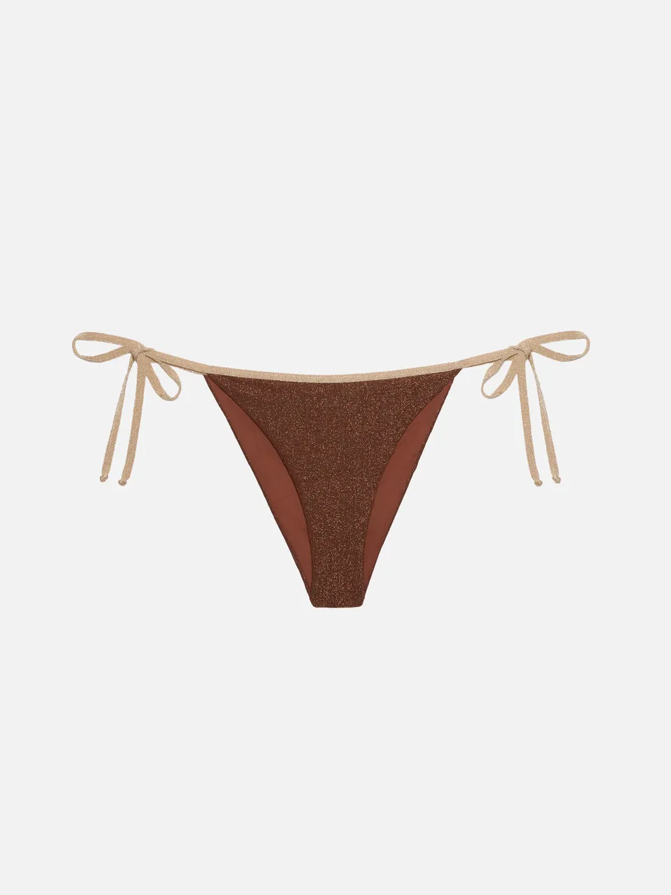 mc2-saint-barth-marielle-slip-mare-donna-lurex-marrone-con-profilo-oro image 1