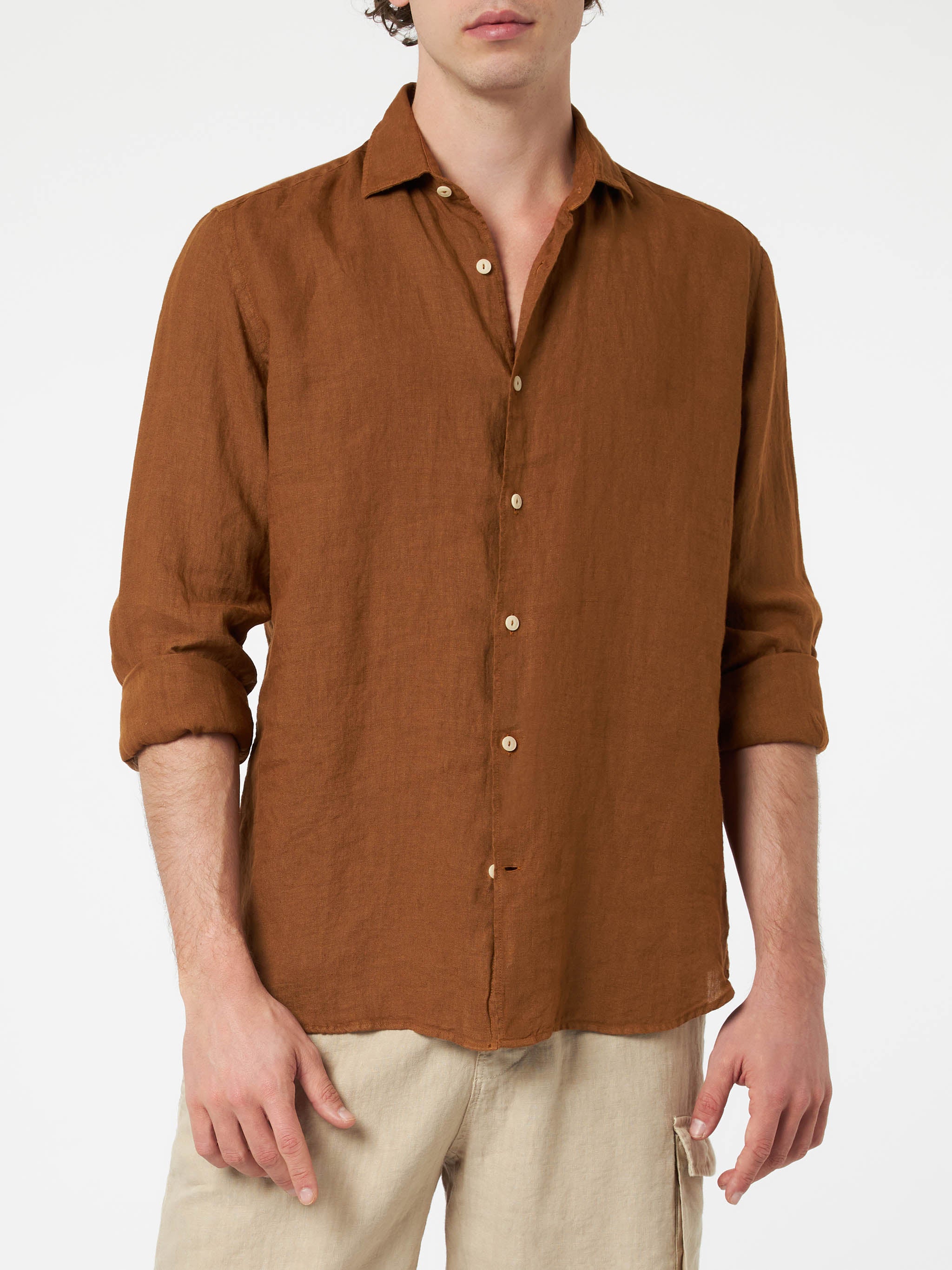 mc2-saint-barth-camicia-pamplona-in-lino-cammello image 1