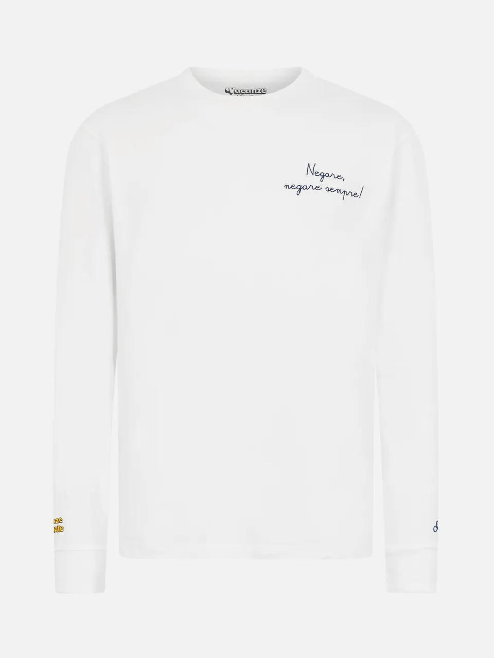 mc2-saint-barth-t-shirt-luton-ricamo-negare-negare-sempre-bianca-uomo image 1