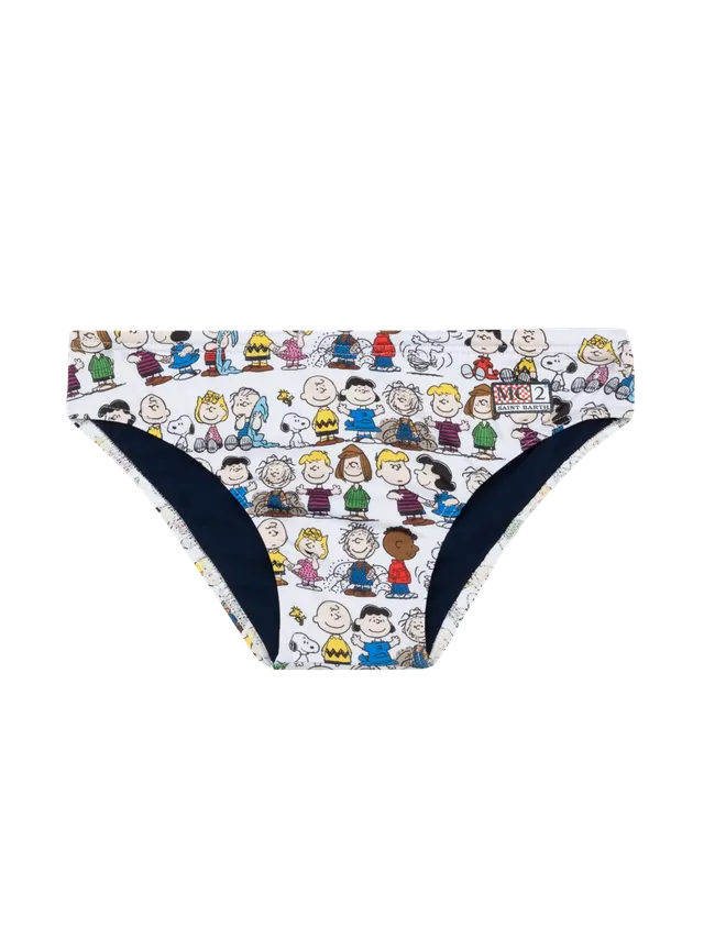 mc2-saint-barth-billy-slip-mare-bambino-peanuts-team-snoopy-bianco image 1