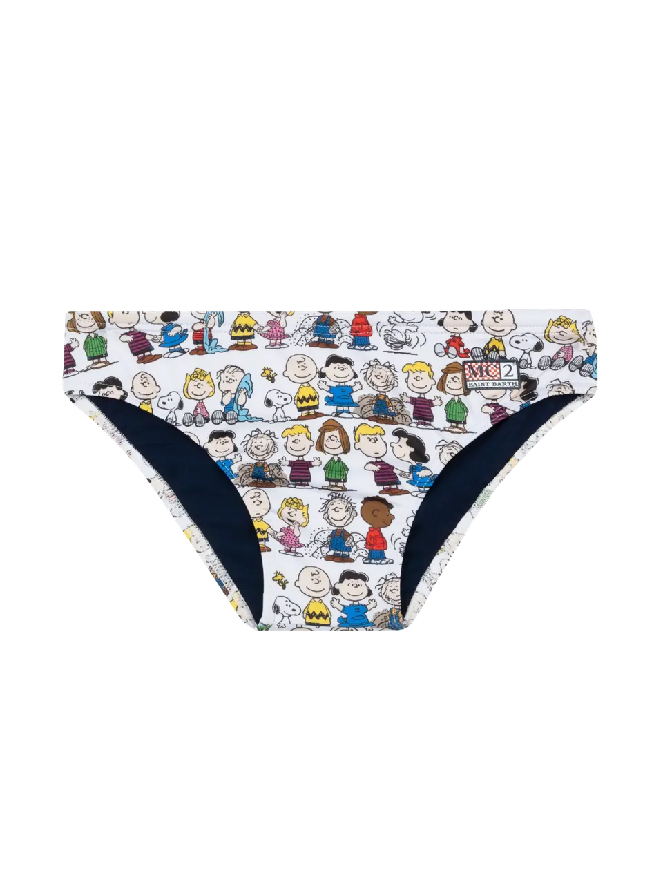 mc2-saint-barth-billy-slip-mare-bambino-peanuts-team-snoopy-bianco image 1