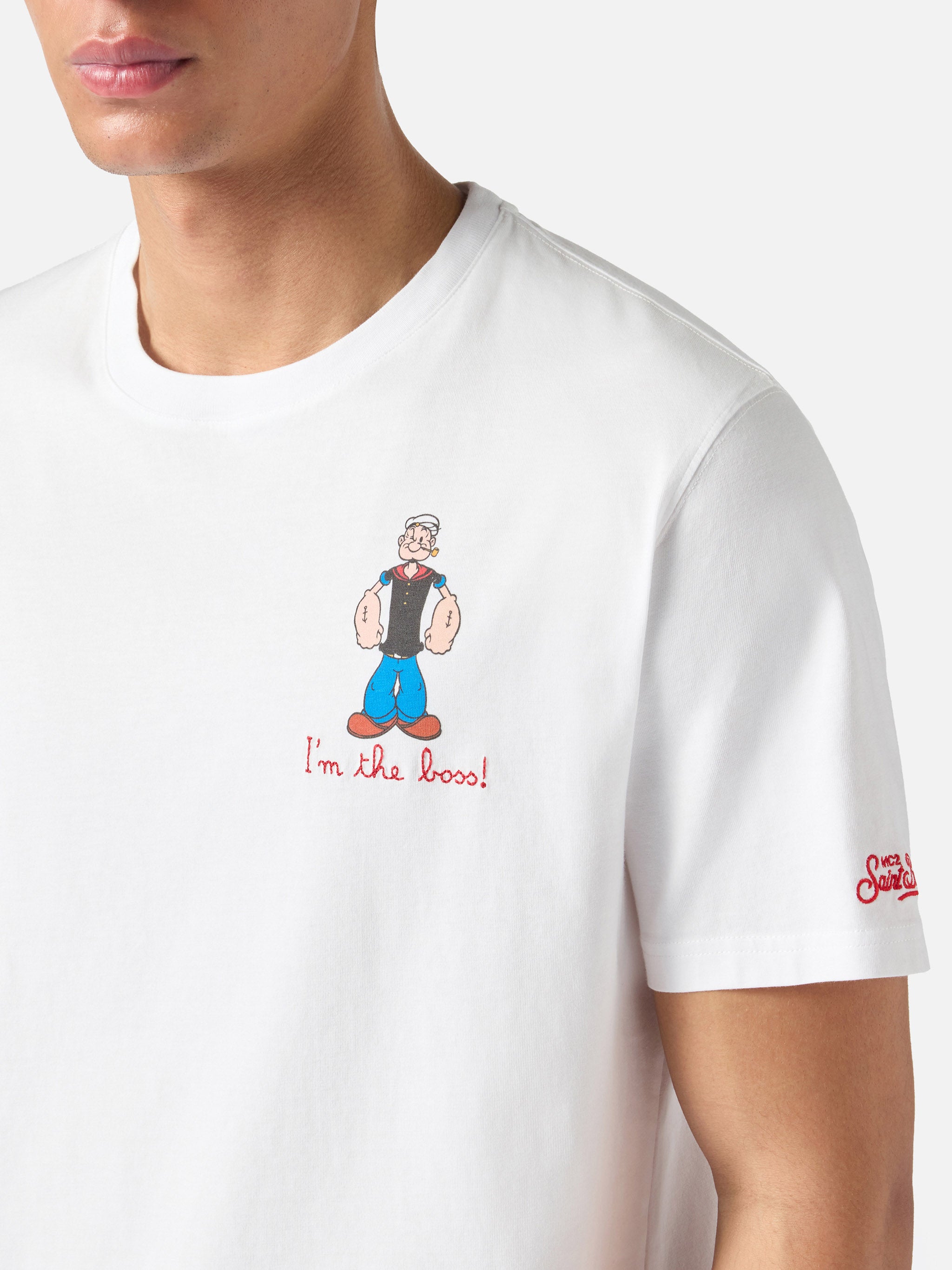 mc2-saint-barth-t-shirt-portofino-uomo-bianca-i-m-the-boss-popeye-special-editio image 2