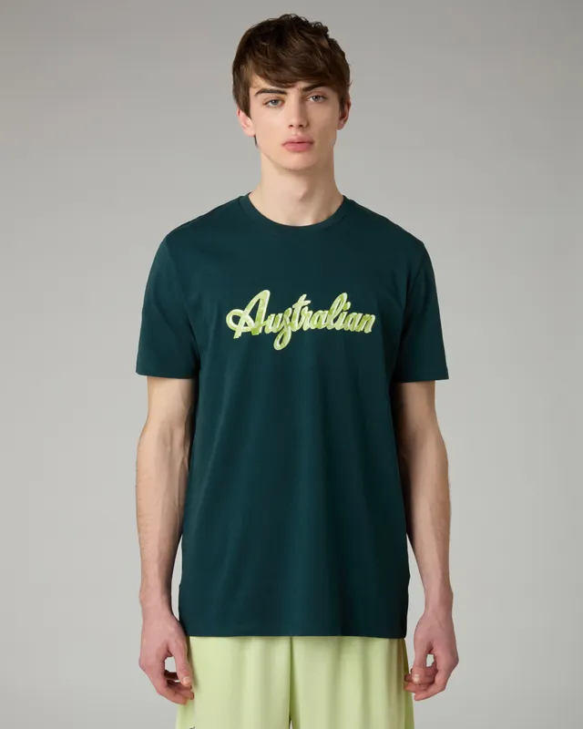 australian-logo-ripple-t-shirt-alloro-in-cotone-regular image 1