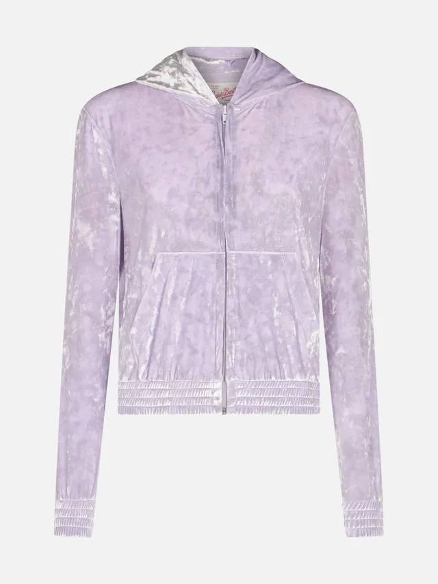 mc2-saint-barth-felpa-jasmine-donna-lilla-in-ciniglia-con-zip image 1