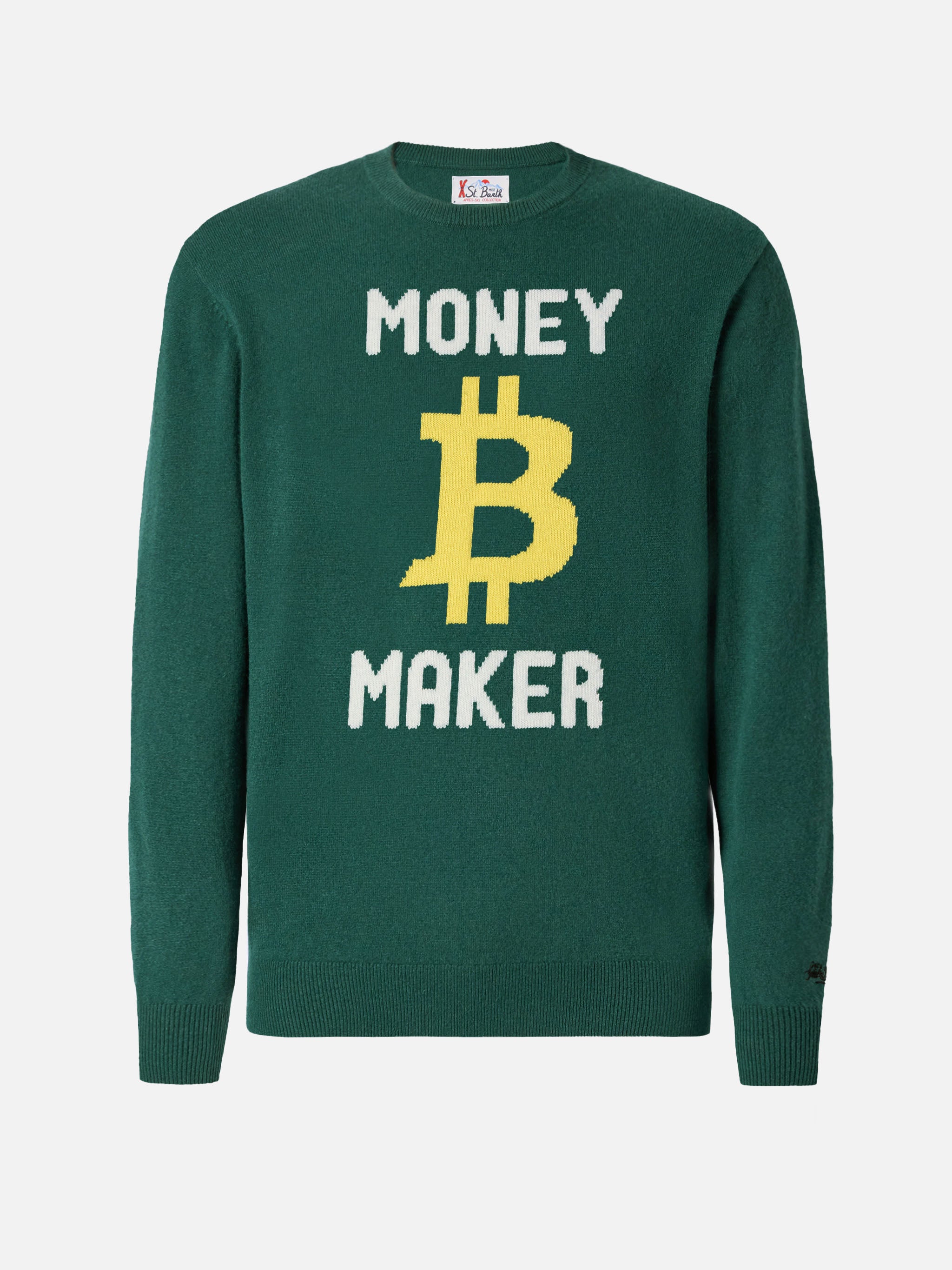 mc2-saint-barth-maglione-heron-girocollo-verde-money-maker-uomo image 5