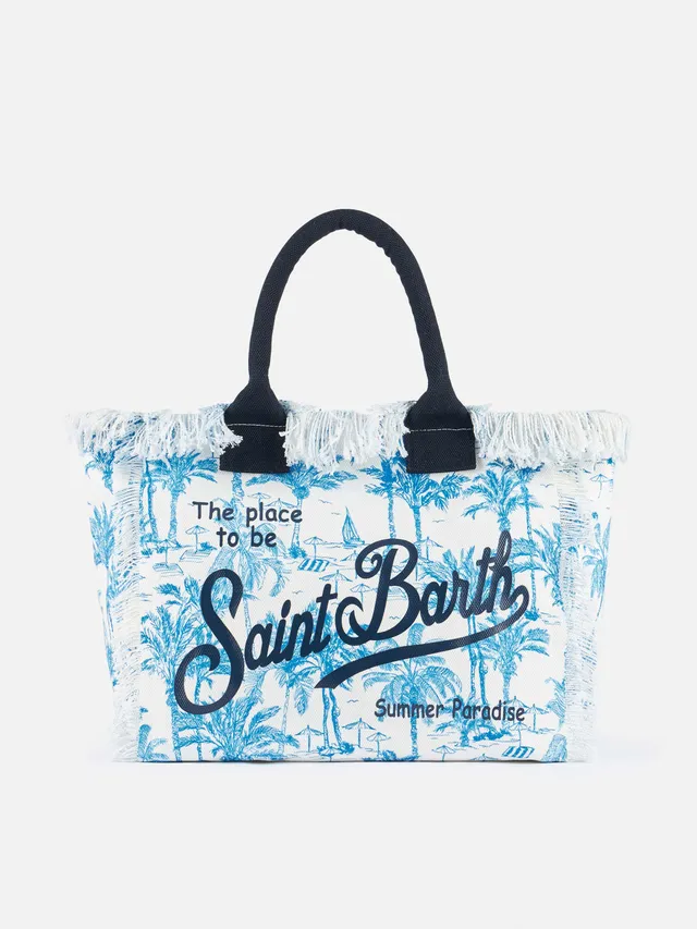 mc2-saint-barth-borsa-vanity-shopping-bluette-canvas-toile-de-jouy image 1