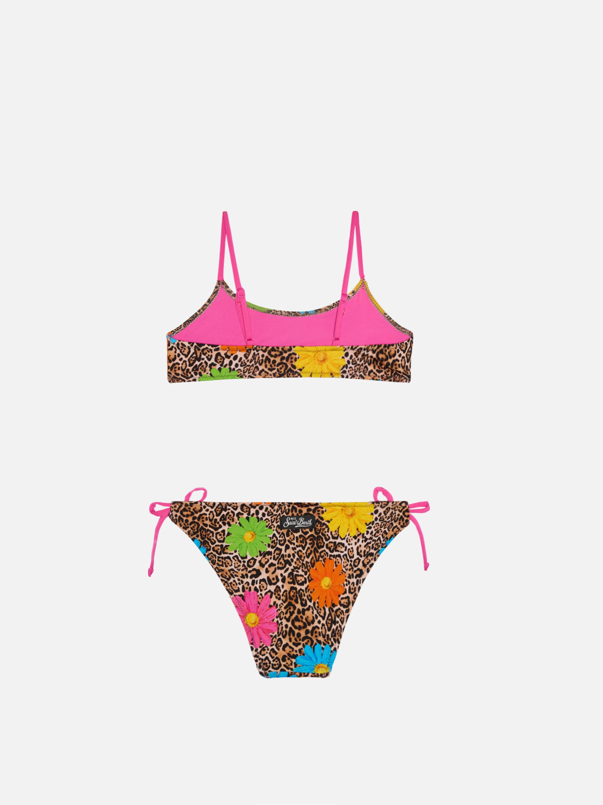 mc2-saint-barth-bikini-bambina-bralette-leopardato-con-slip-laccetti image 2