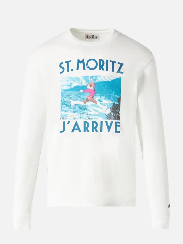 mc2-saint-barth-lyon-t-shirt-uomo-maniche-lunghe-stampa-st-moritz image 1