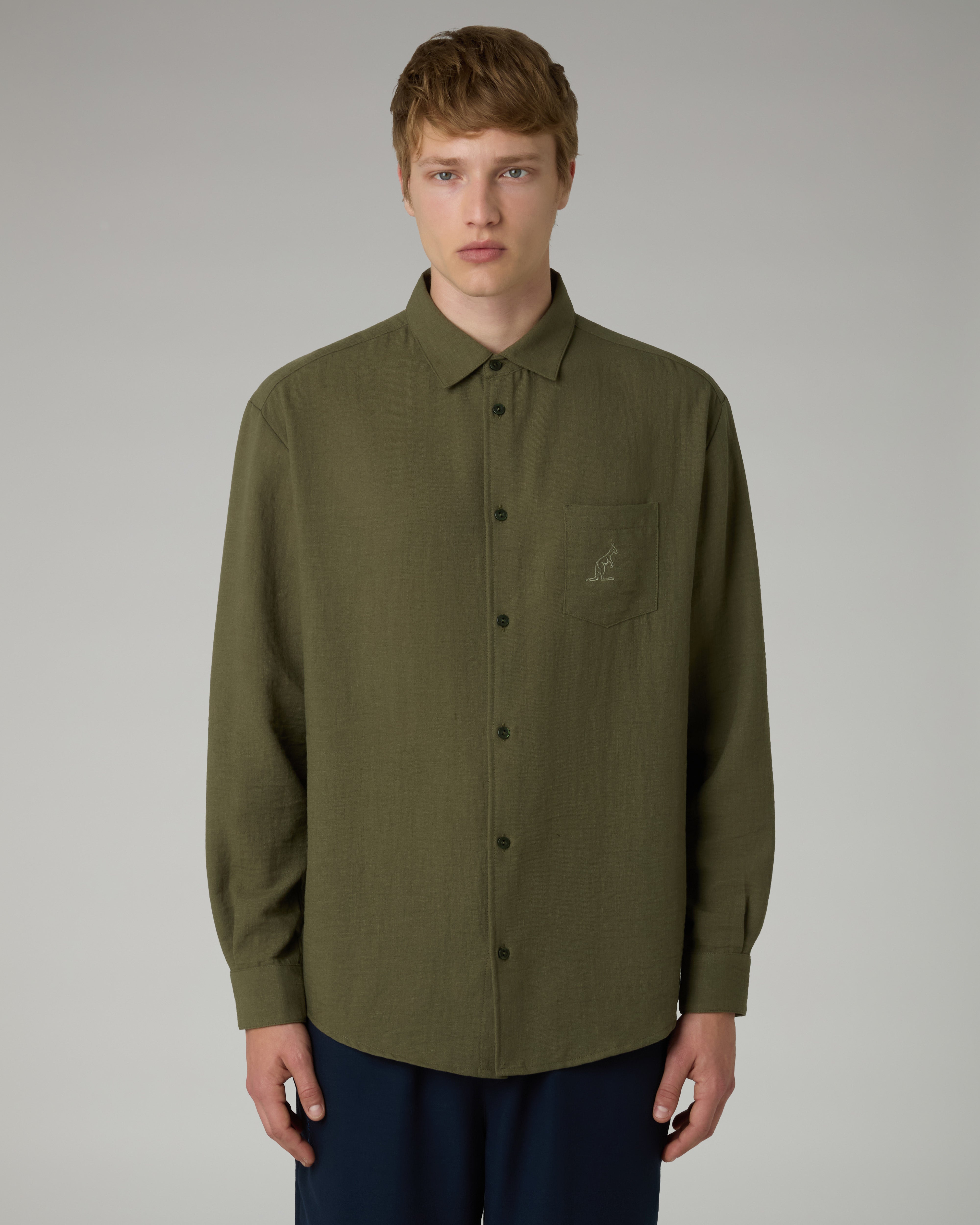 australian-doric-camicia-manica-lunga-canvas-made-in-italy image 1