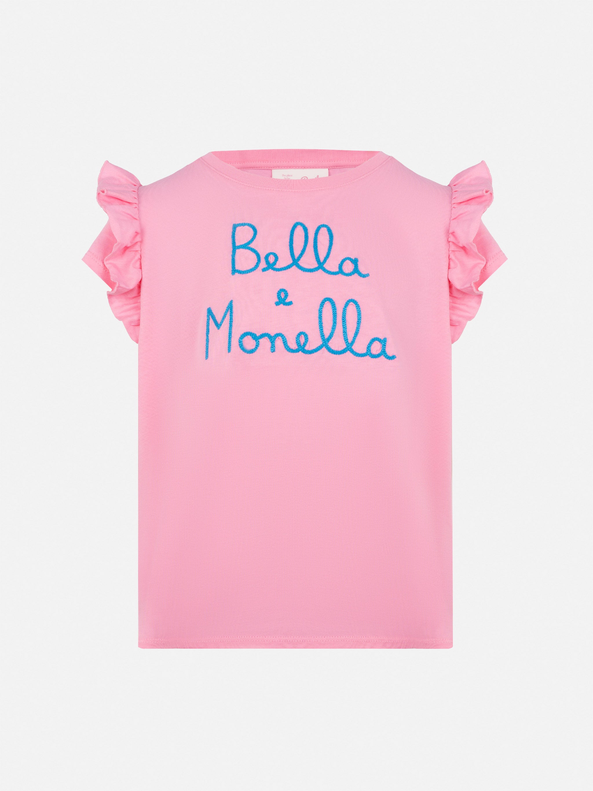 mc2-saint-barth-baby-t-shirt-cotone-bambina-volant-rosa-bella-e-monella image 1