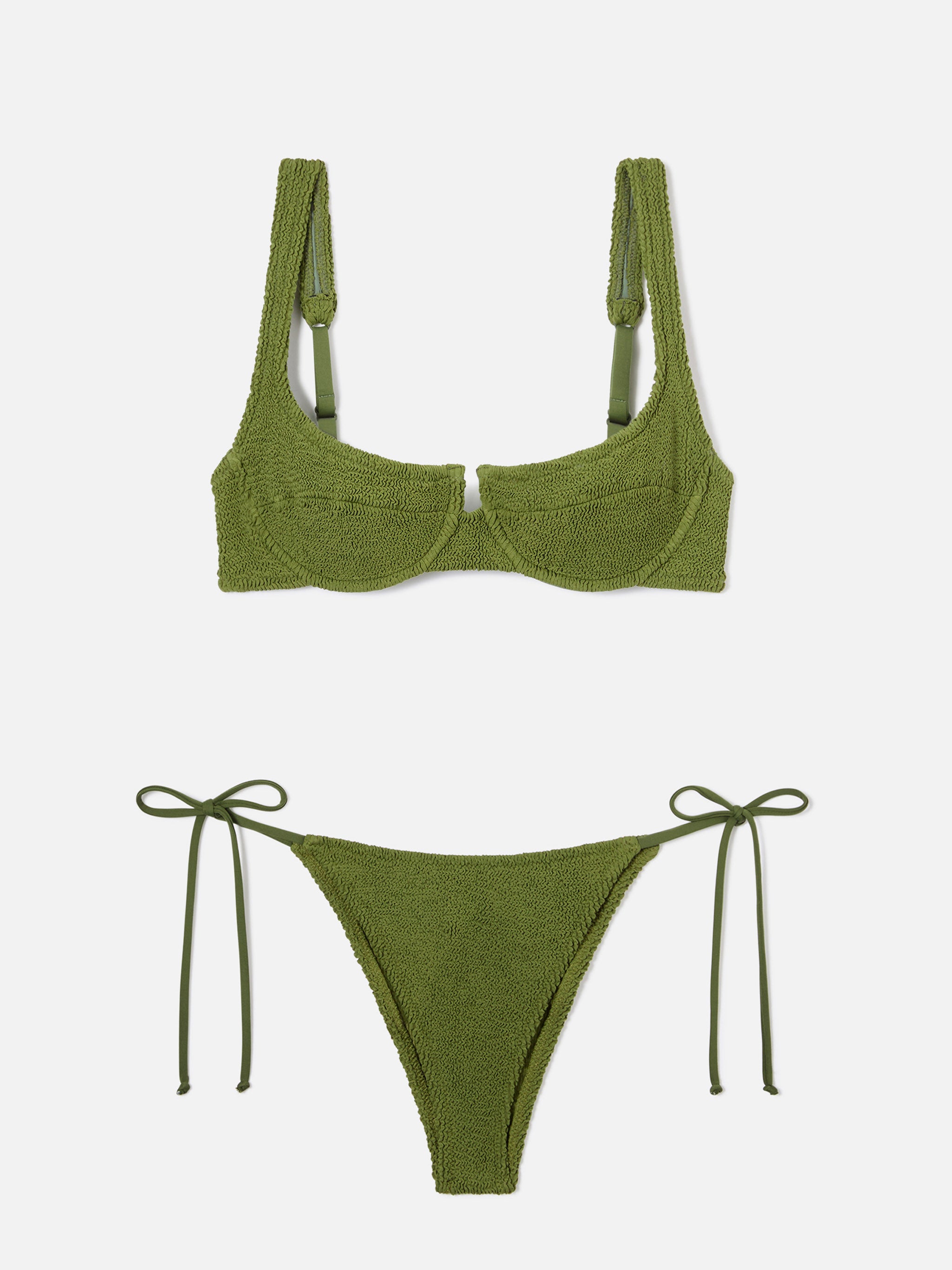 mc2-saint-barth-bikini-amira-marielle-verde-militare-in-tessuto-crinkle image 1