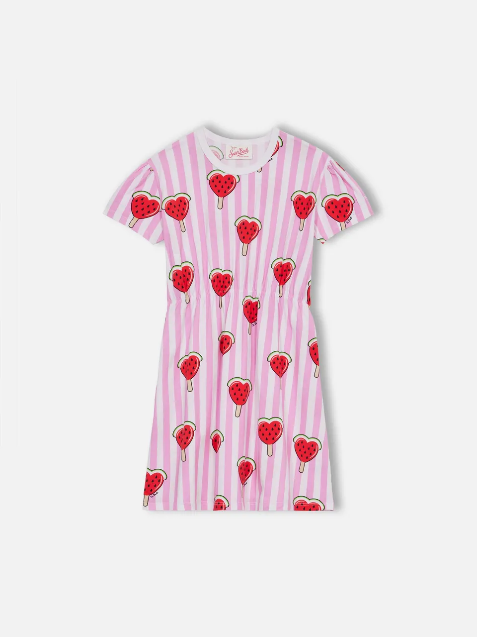 mc2-saint-barth-leila-abito-in-jersey-di-cotone-da-bambina-stampa-anguria-rosa image 1