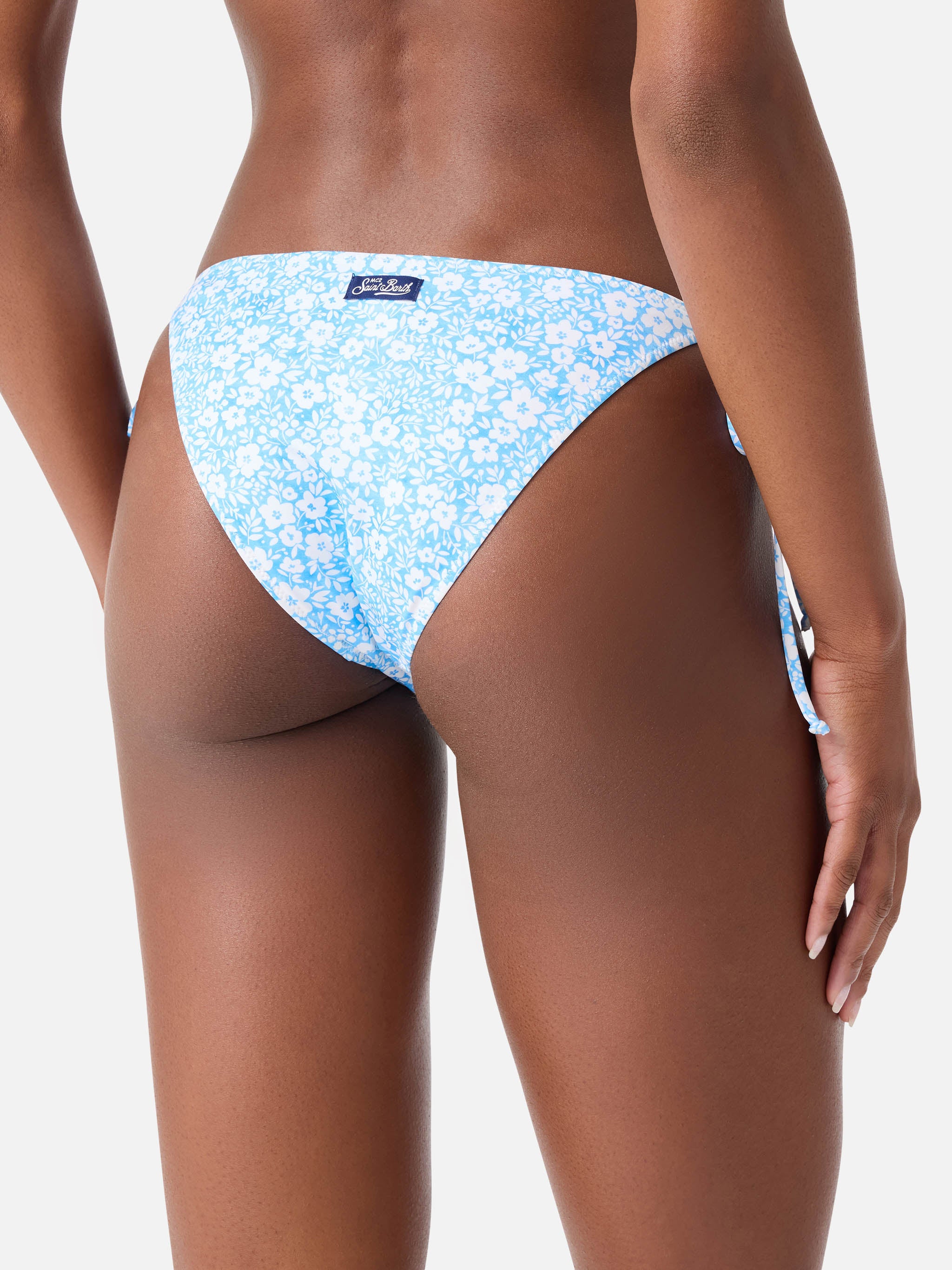 mc2-saint-barth-virgo-slip-mare-donna-floreale-vintage-azzurro-con-laccetti image 2