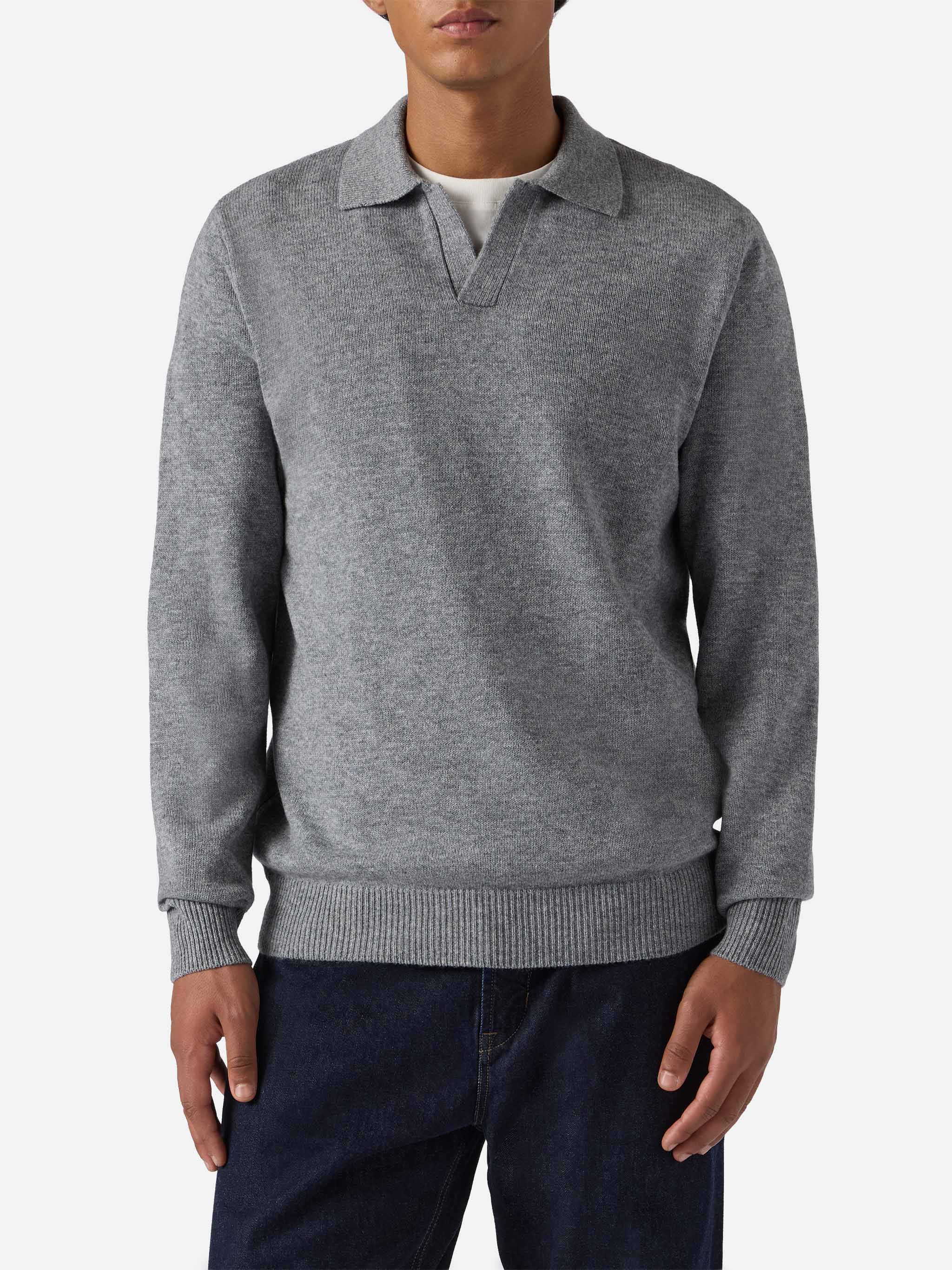 mc2-saint-barth-polo-in-maglia-covent-in-pura-lana-grigio-melange image 1