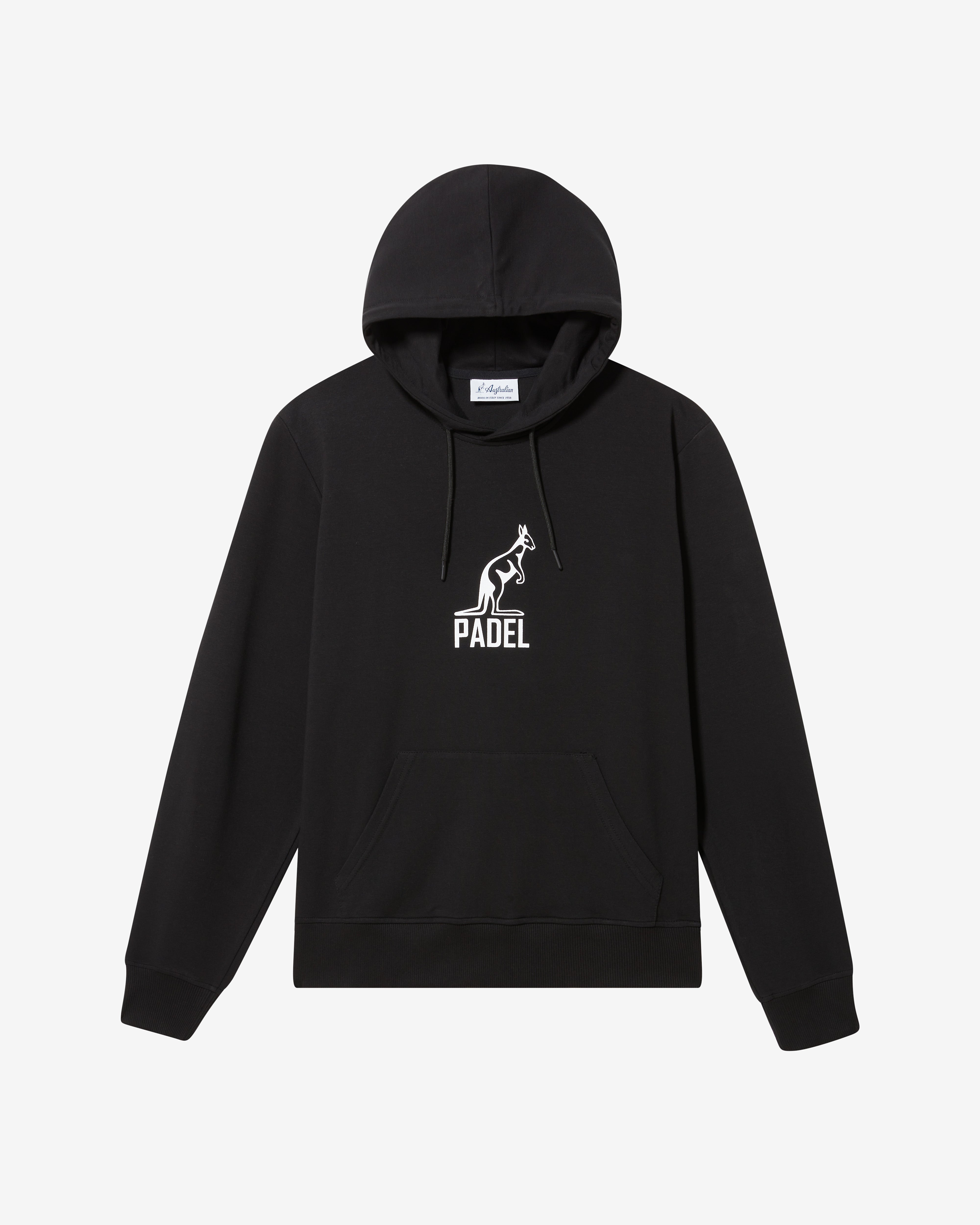 australian-padel-logo-hoodie-felpa-con-cappuccio-nero image 6