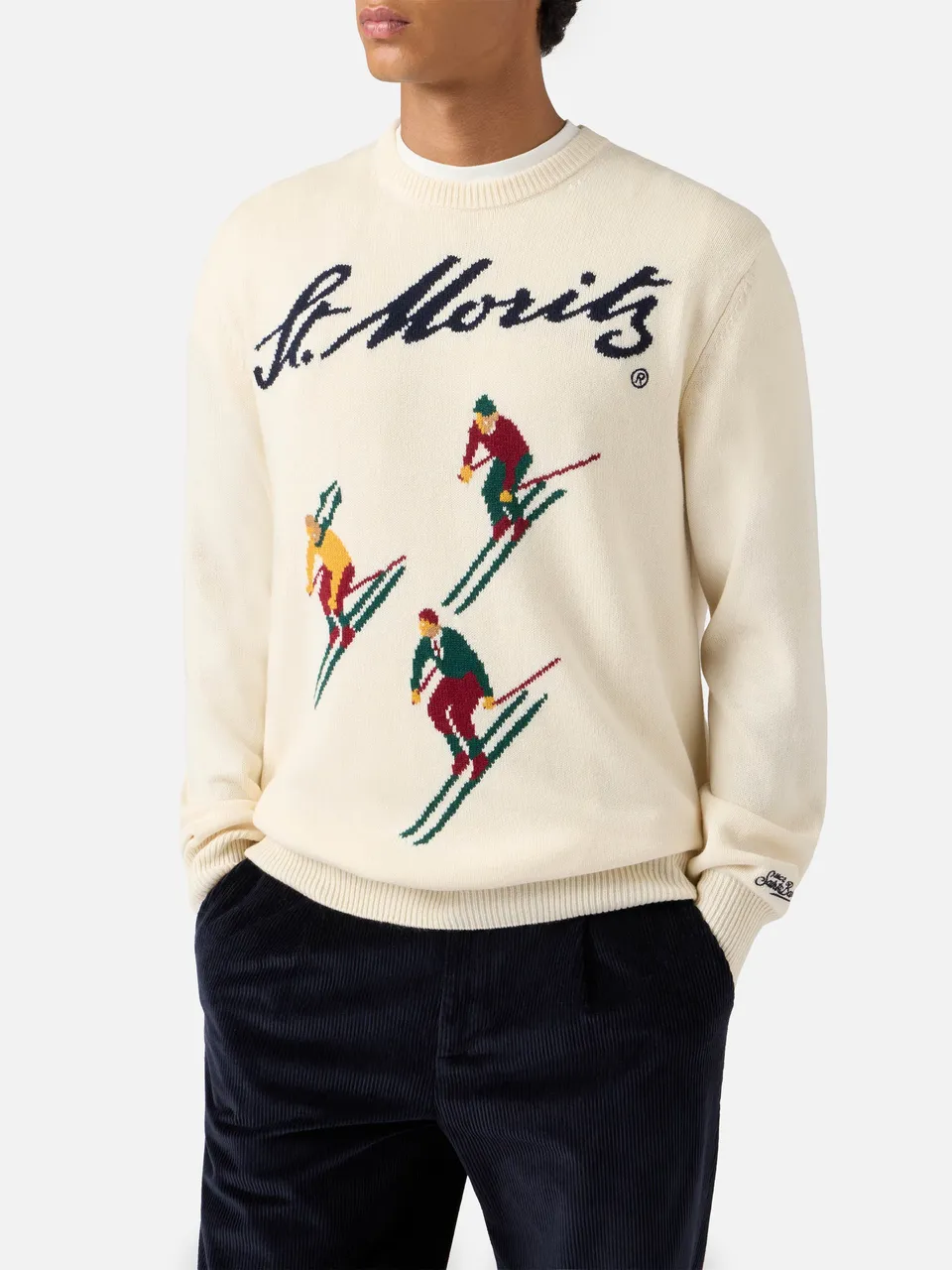 mc2-saint-barth-heron-maglione-girocollo-uomo-bianco-jacquard-st-moritz-ski-mist image 1