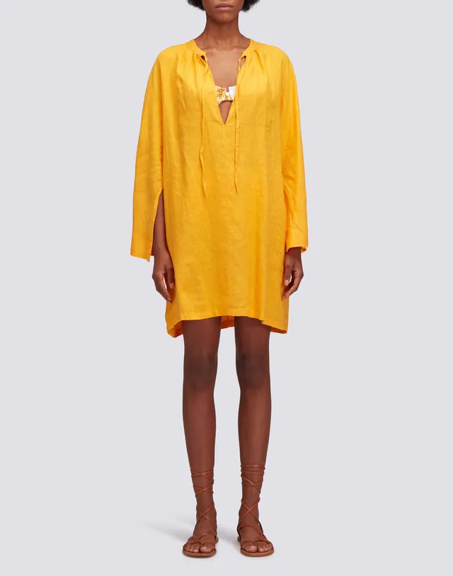 sundek-abito-corto-donna-in-lino-collo-coreana image 1