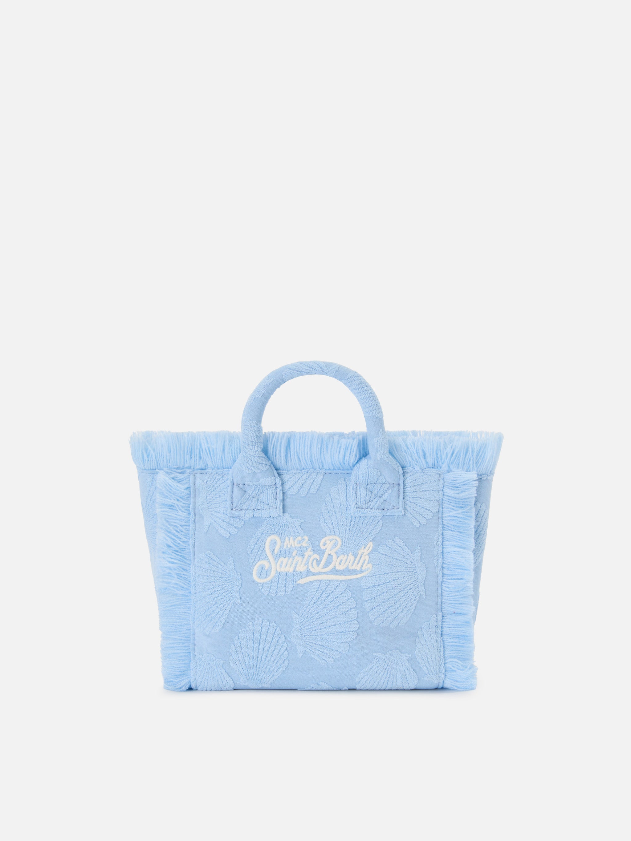 mc2-saint-barth-borsa-vanity-mini-spugna-azzurra-conchiglie-rilievo image 4