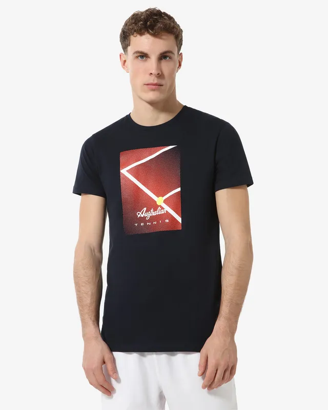 australian-court-t-shirt-tennis-cotone-blu-navy image 1