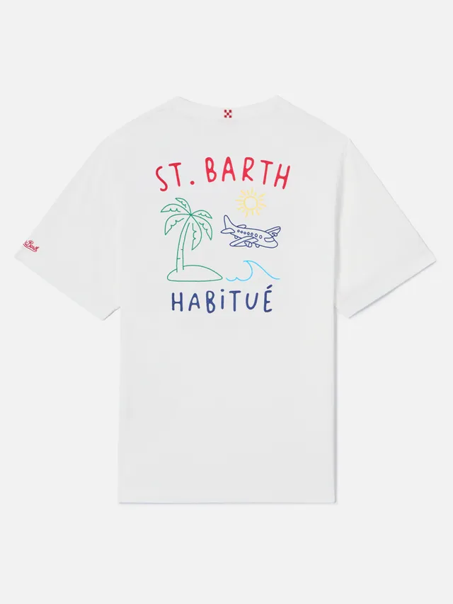 mc2-saint-barth-t-shirt-portland-bianca-con-ricamo-st-barth-habitu-e-grafica-pal image 1