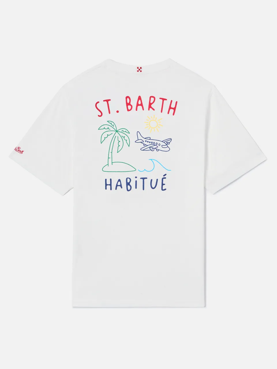 mc2-saint-barth-t-shirt-portland-bianca-con-ricamo-st-barth-habitu-e-grafica-pal image 1