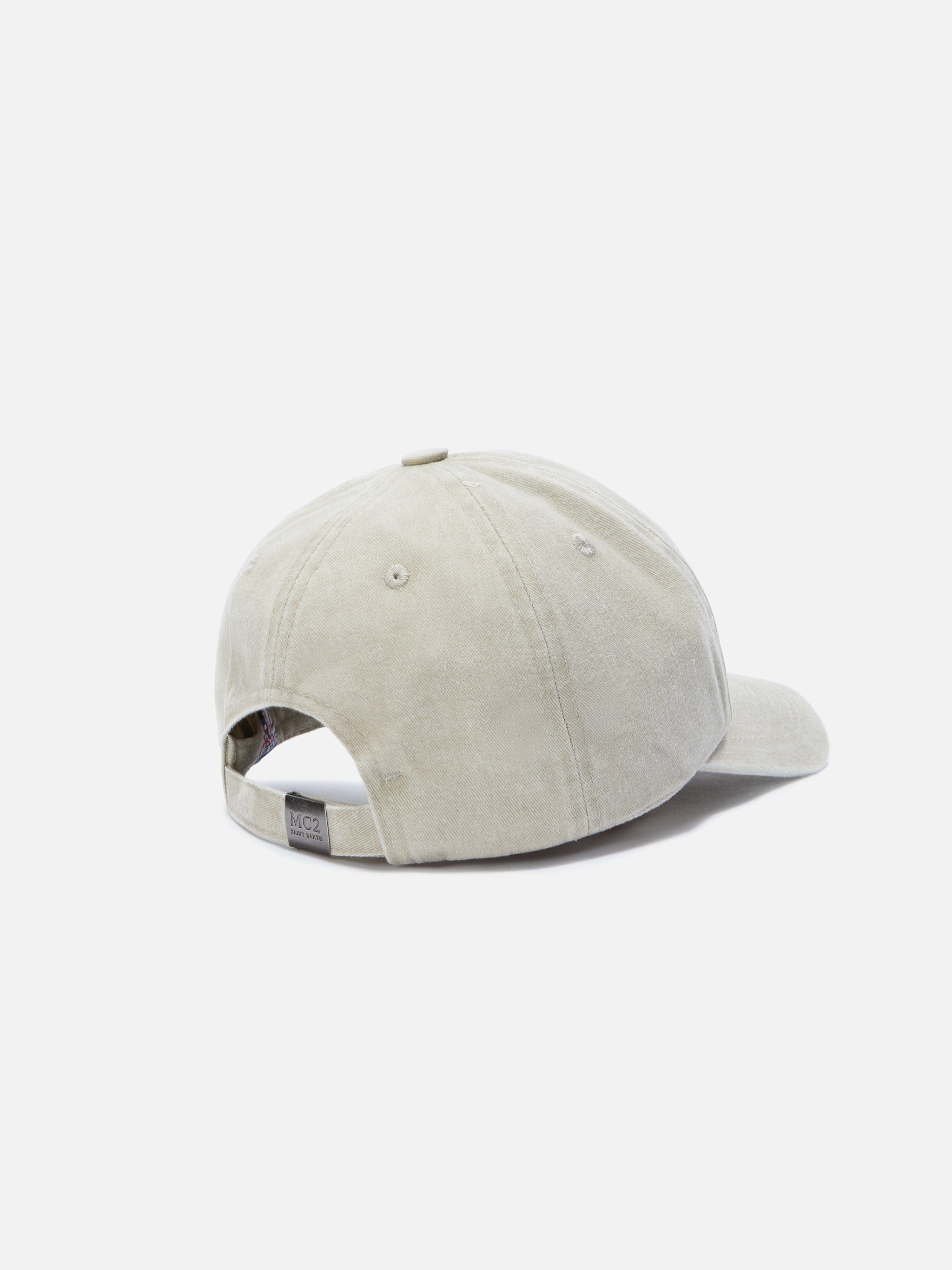 mc2-saint-barth-cappellino-davis-visiera-cotone-beige-logo-ricamato image 3