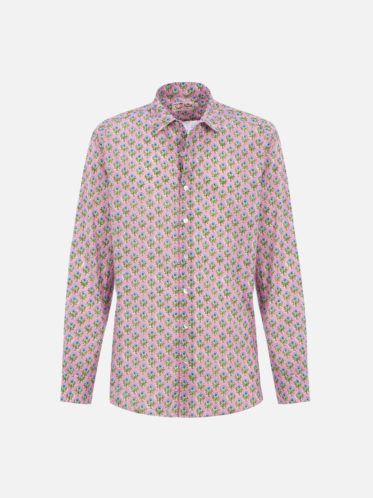 mc2-saint-barth-camicia-sikelia-donna-in-cotone-mussola-stampa-fiori-multicolor image 4