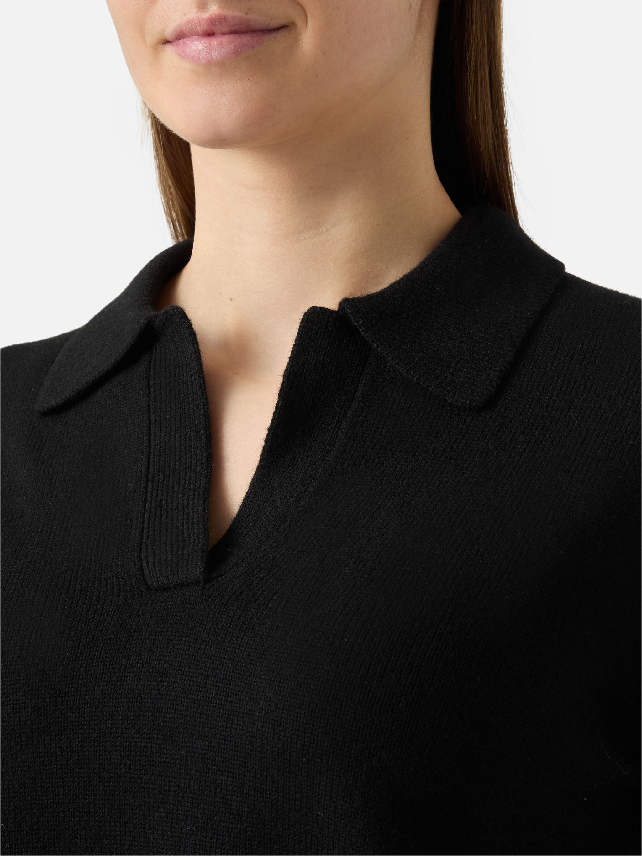 mc2-saint-barth-eze-maglione-lana-nero-collo-polo-donna image 2