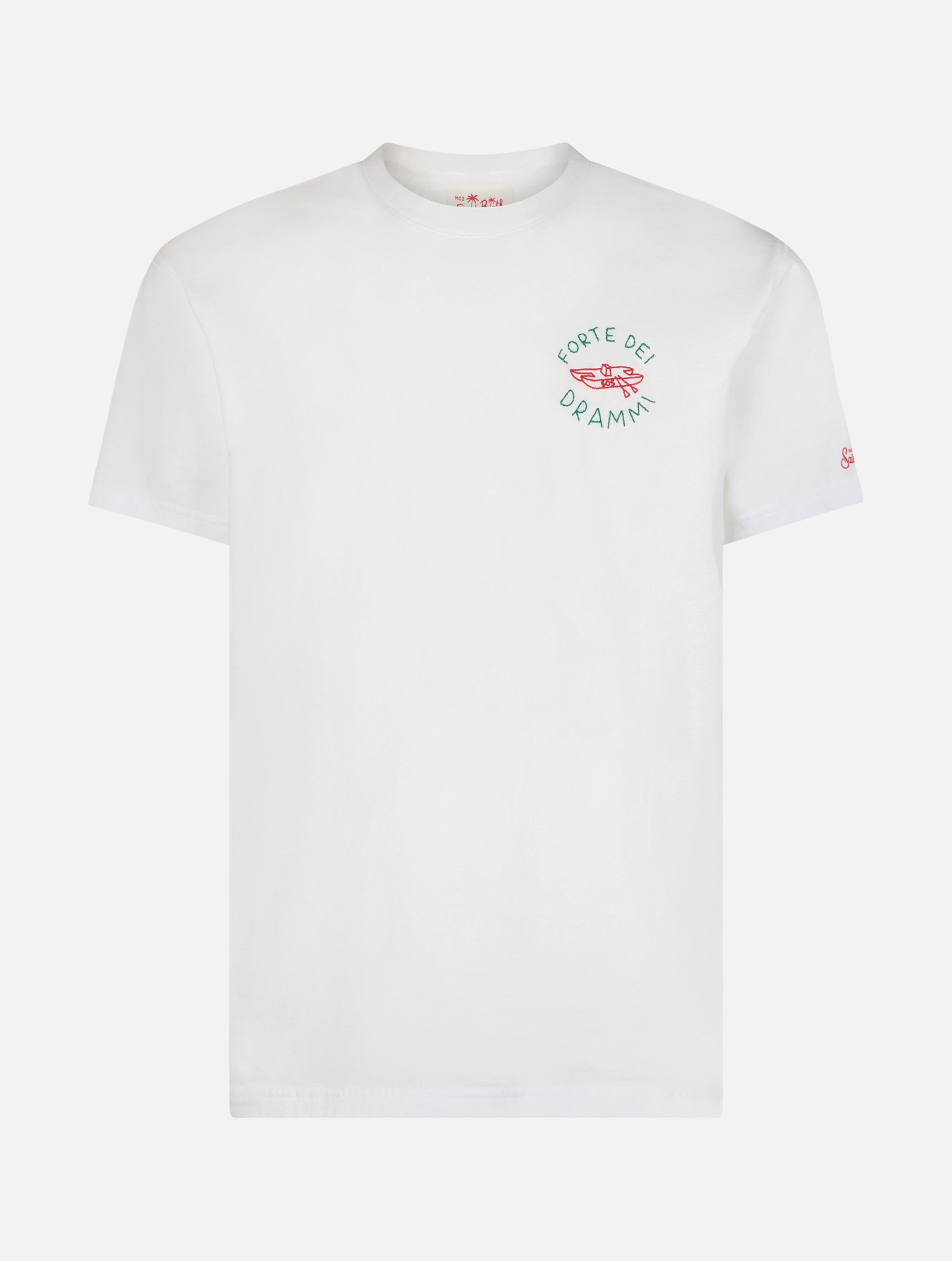 mc2-saint-barth-portofino-t-shirt-uomo-bianca-ricamo-forte-dei-drammi-special-ed image 6