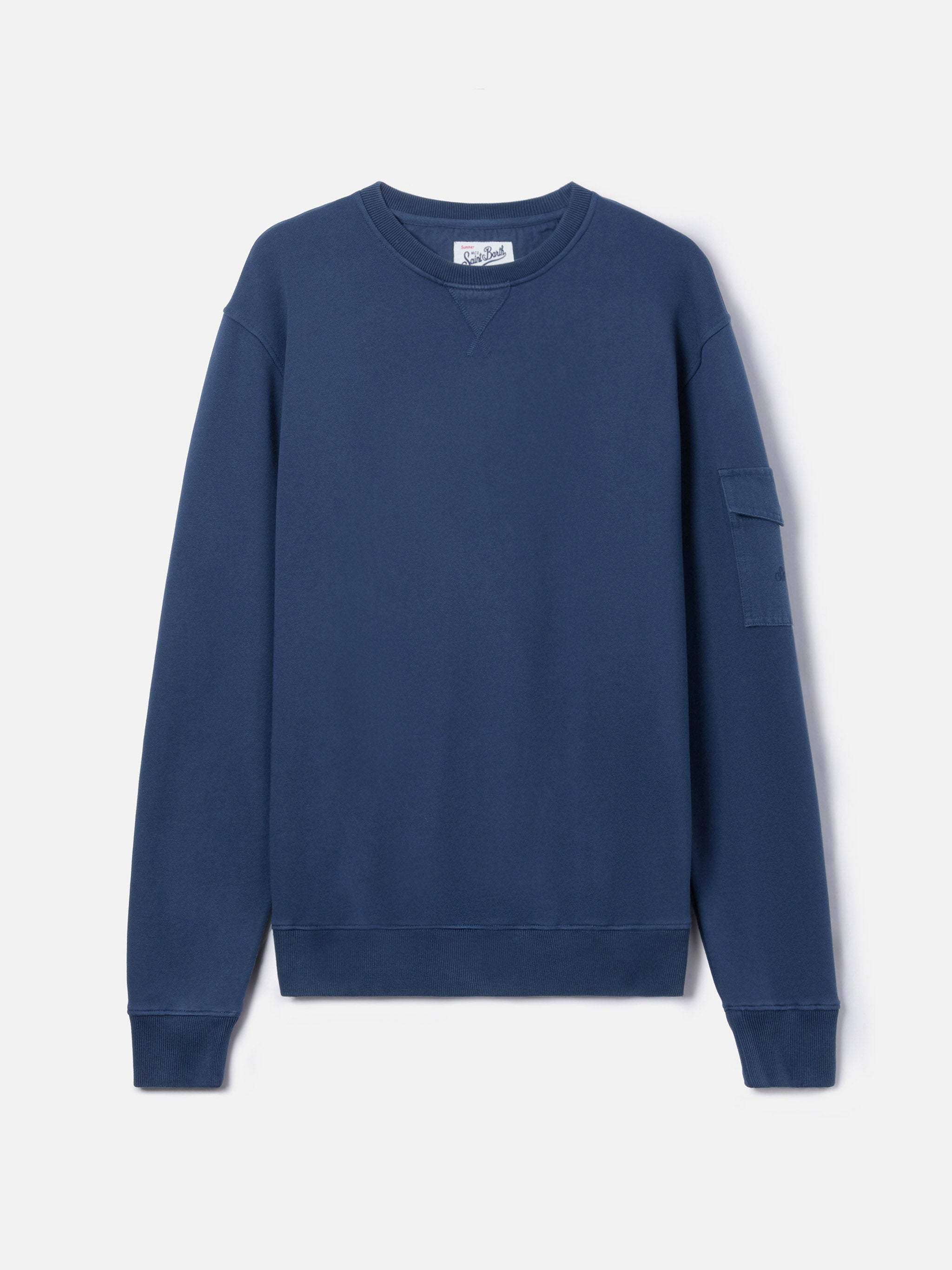 mc2-saint-barth-felpa-chester-blu-navy-con-tasca-applicata image 4