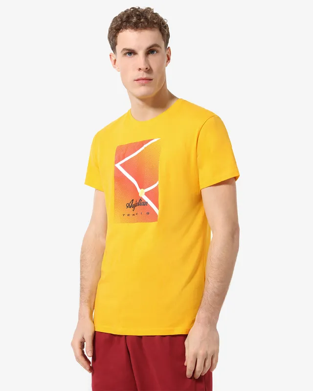 australian-court-t-shirt-australian-tennis-maglietta-cotone-zafferano image 1
