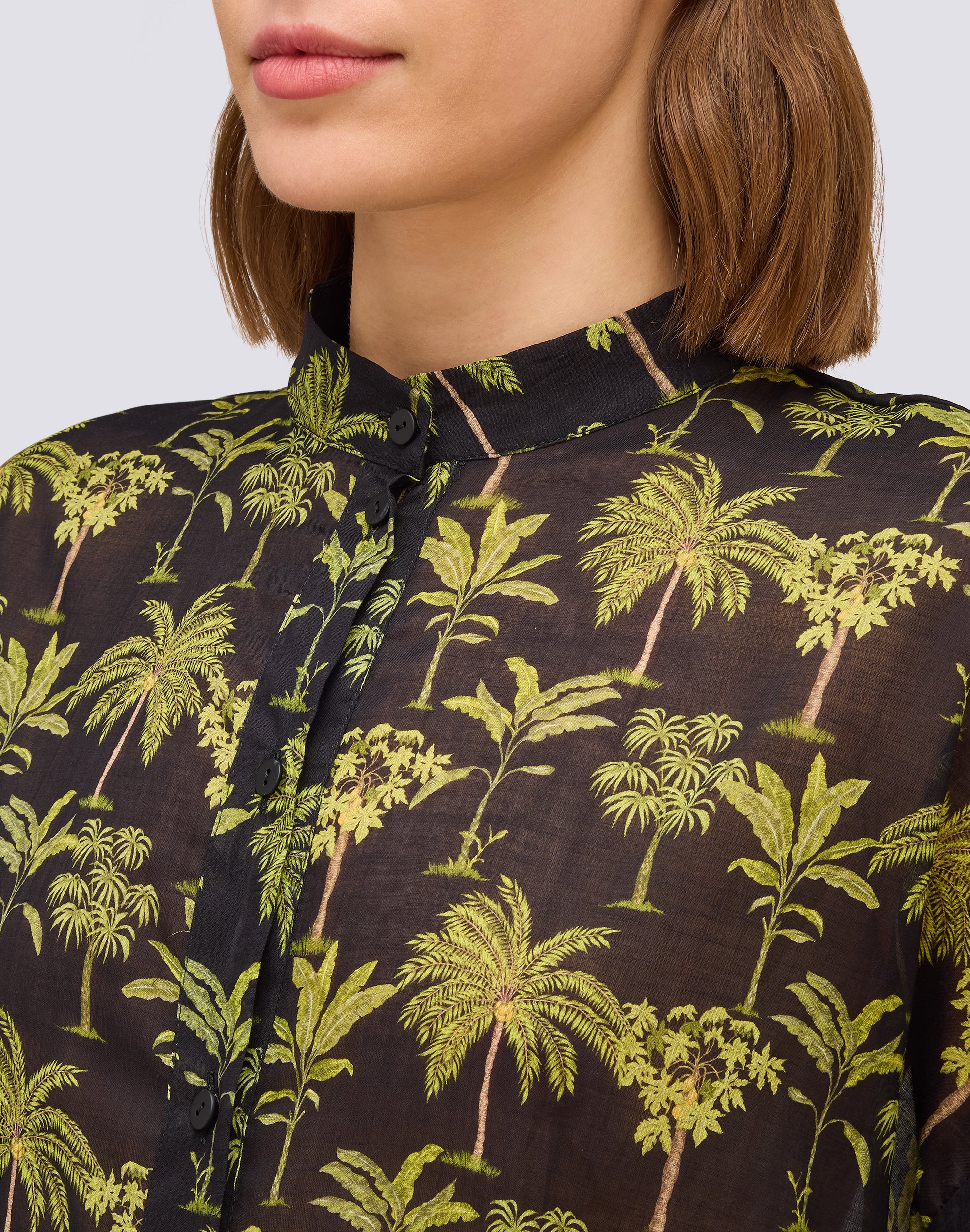 sundek-abito-donna-corto-voile-cotone-stampa-botanic image 3