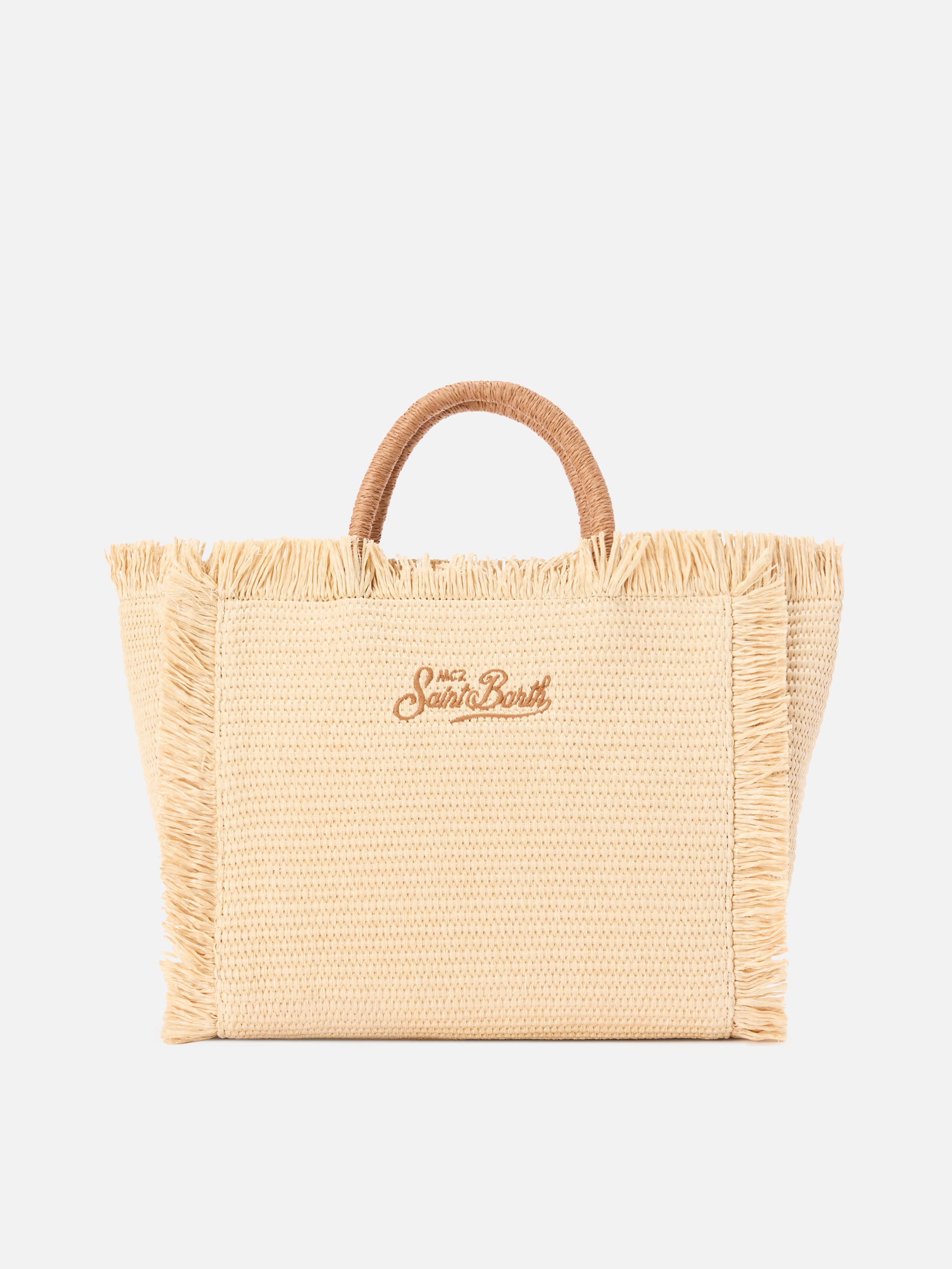 mc2-saint-barth-borsa-colette-effetto-paglia-con-logo-ricamato-zip-e-tasca-inter image 3