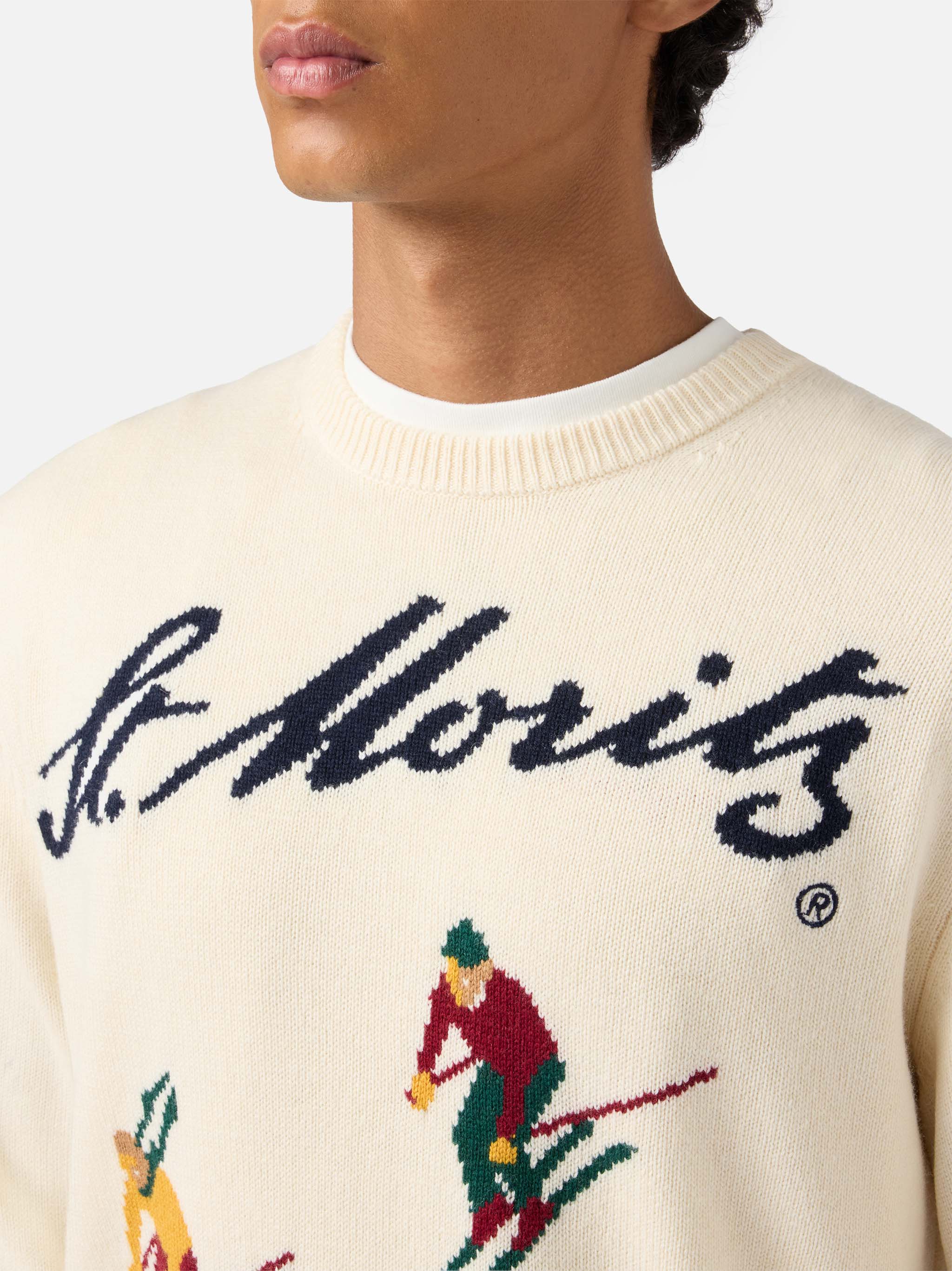 mc2-saint-barth-heron-maglione-girocollo-uomo-bianco-jacquard-st-moritz-ski-mist image 2