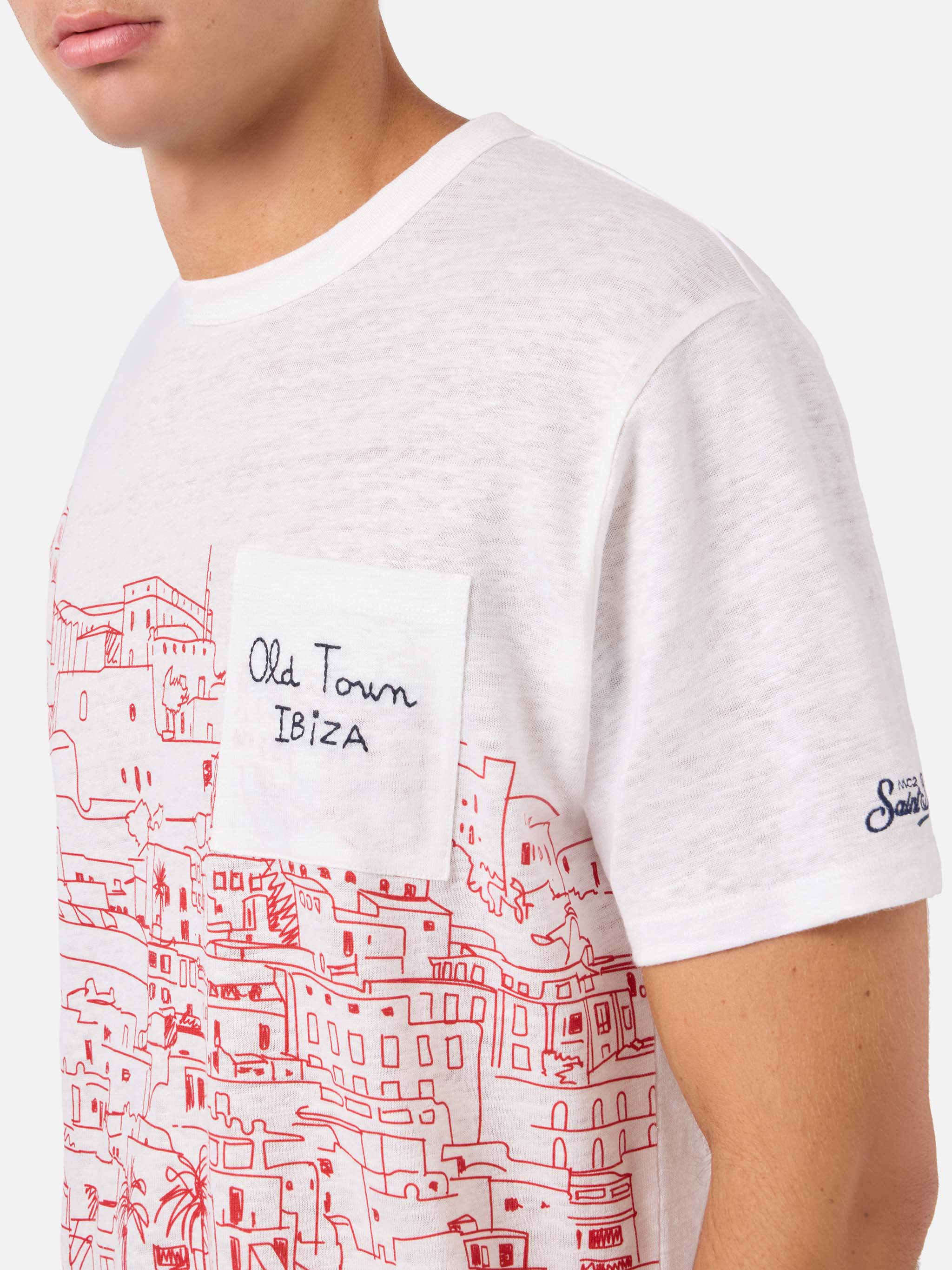 mc2-saint-barth-t-shirt-ecstasea-uomo-in-lino-jersey-bianca-stampa-ibiza image 2